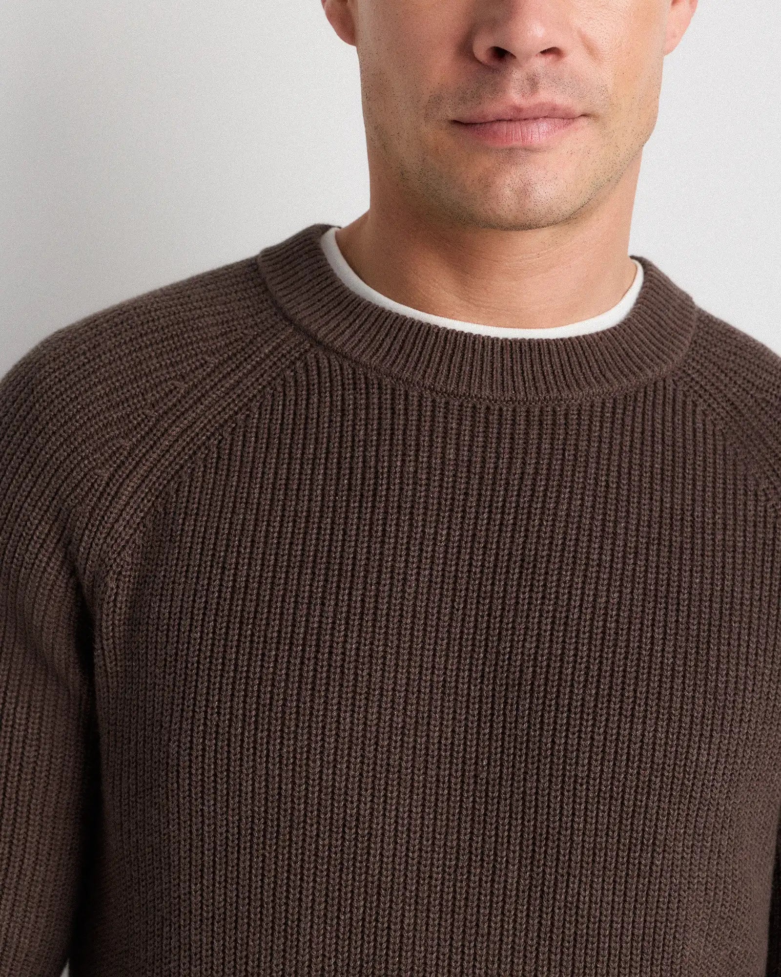 100% Organic Cotton Ribbed Crewneck Sweater