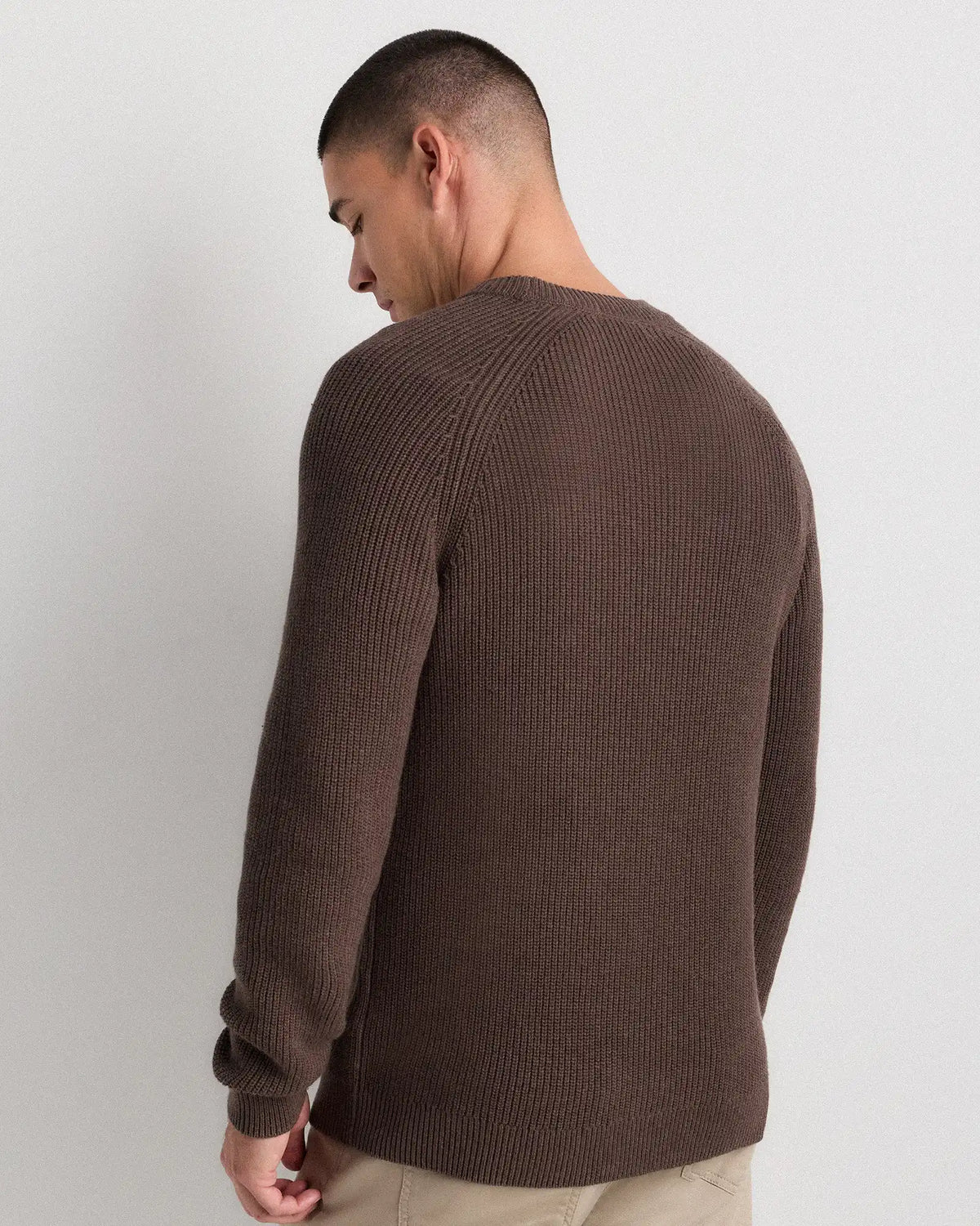 100% Organic Cotton Ribbed Crewneck Sweater