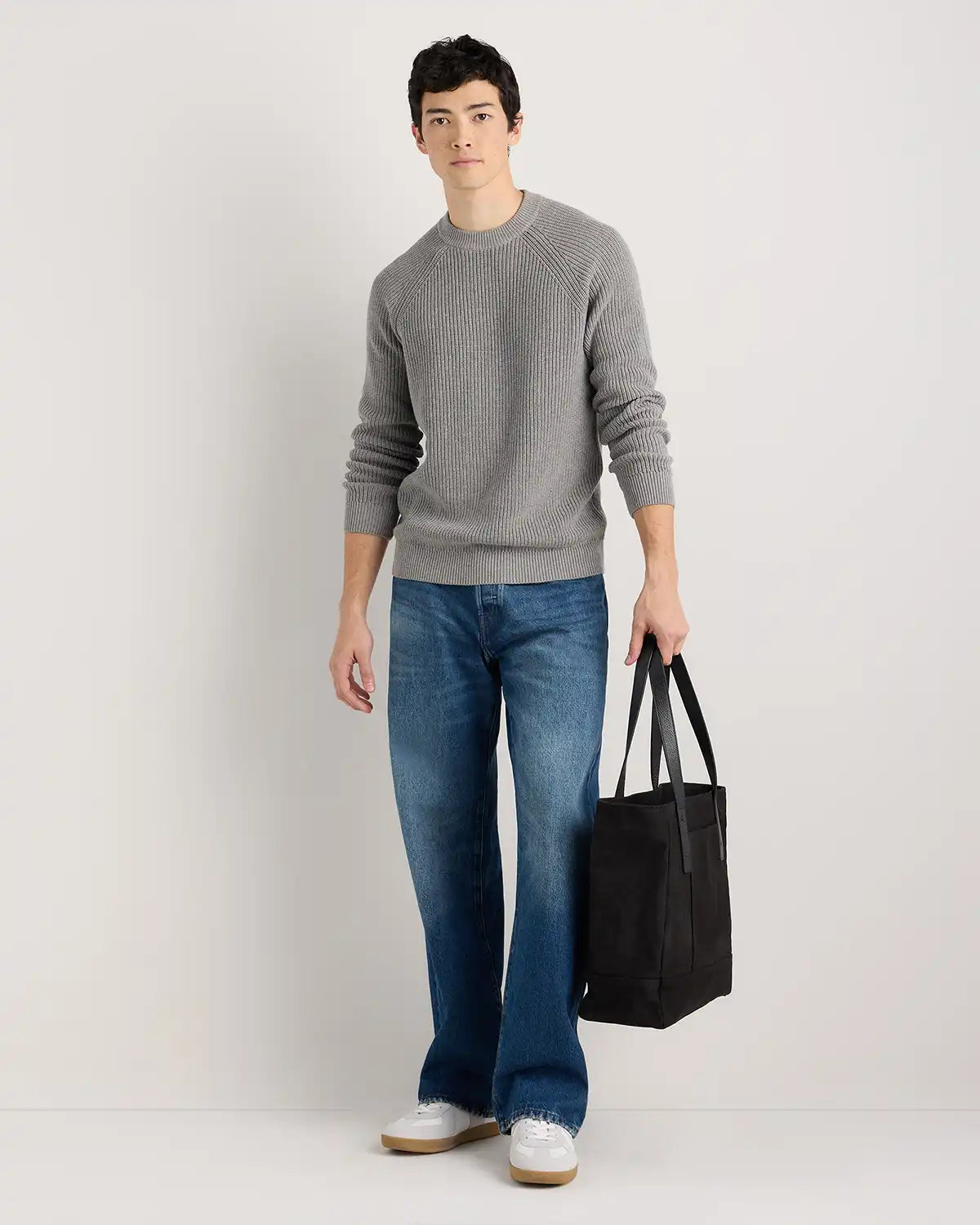100% Organic Cotton Ribbed Crewneck Sweater