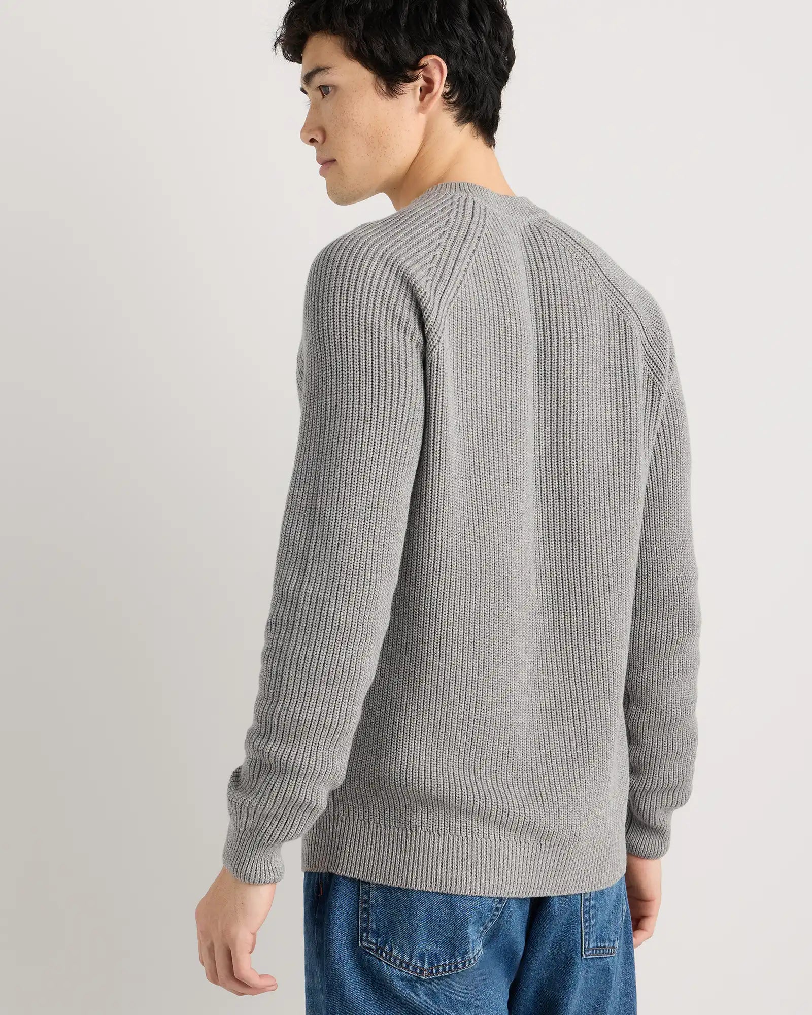 100% Organic Cotton Ribbed Crewneck Sweater