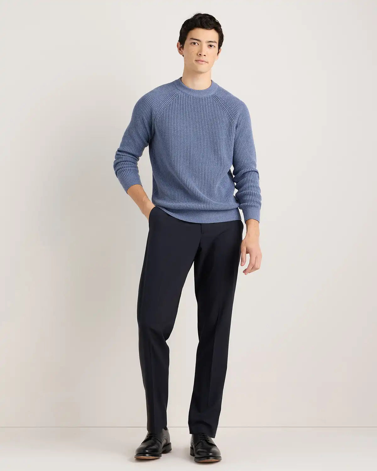 100% Organic Cotton Ribbed Crewneck Sweater