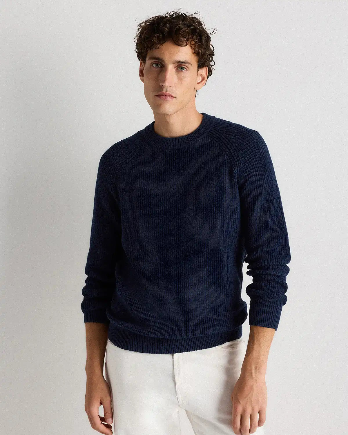 100% Organic Cotton Ribbed Crewneck Sweater