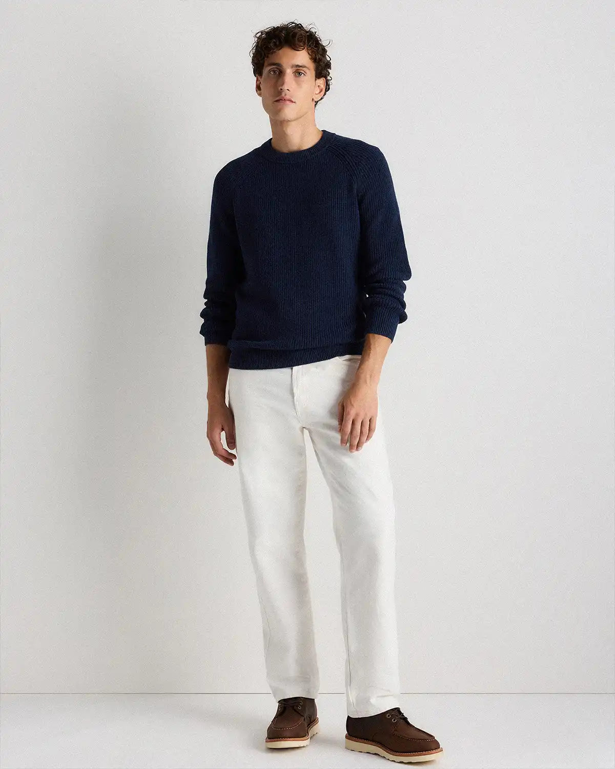 100% Organic Cotton Ribbed Crewneck Sweater