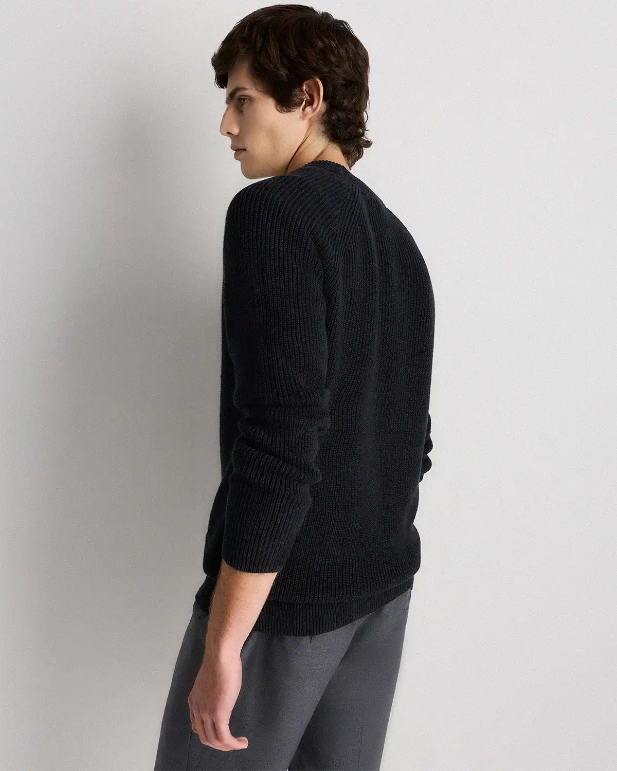 100% Organic Cotton Ribbed Crewneck Sweater