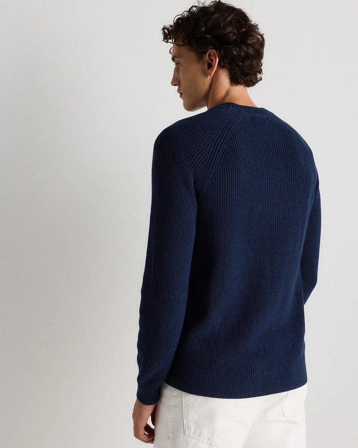 100% Organic Cotton Ribbed Crewneck Sweater