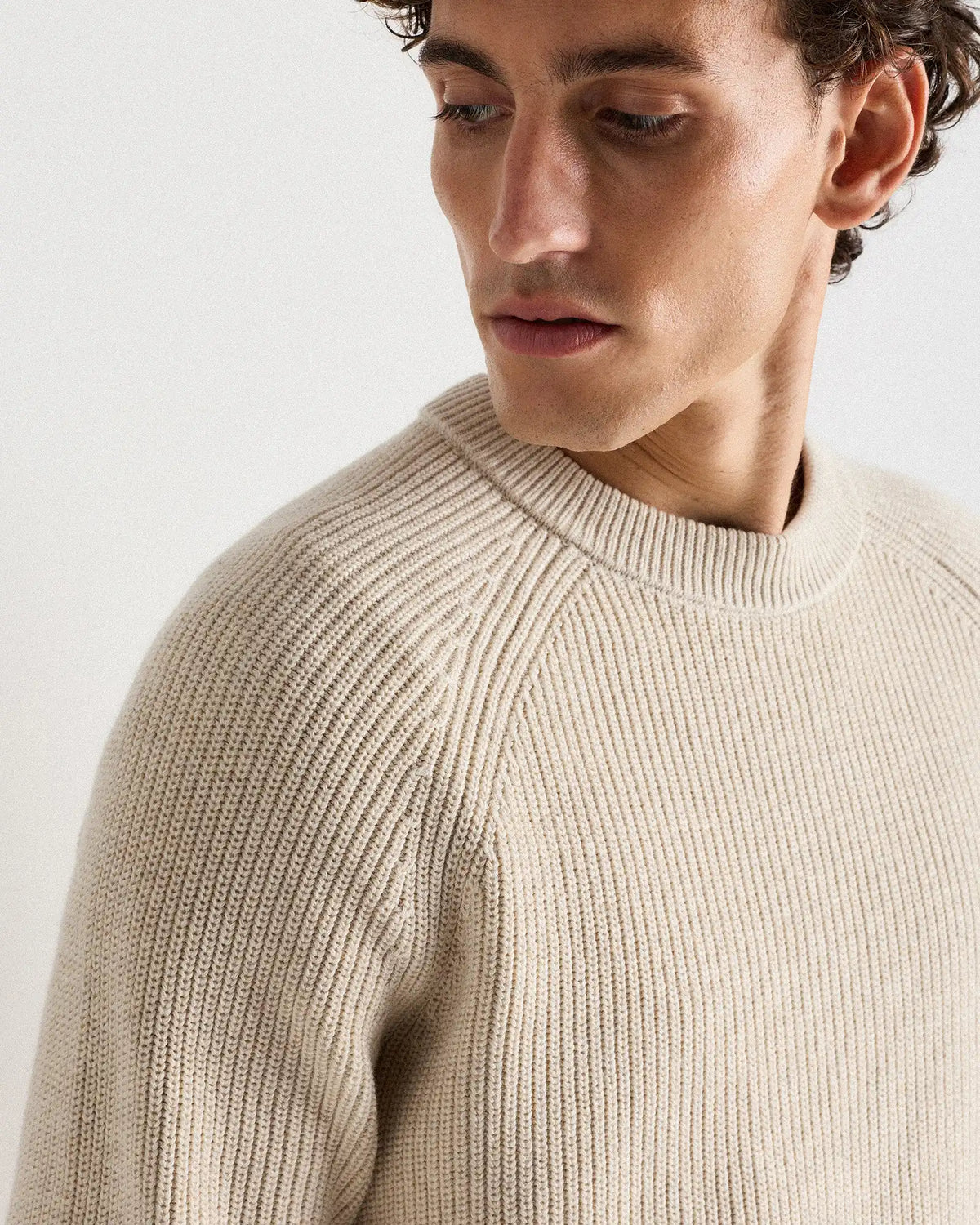 100% Organic Cotton Ribbed Crewneck Sweater