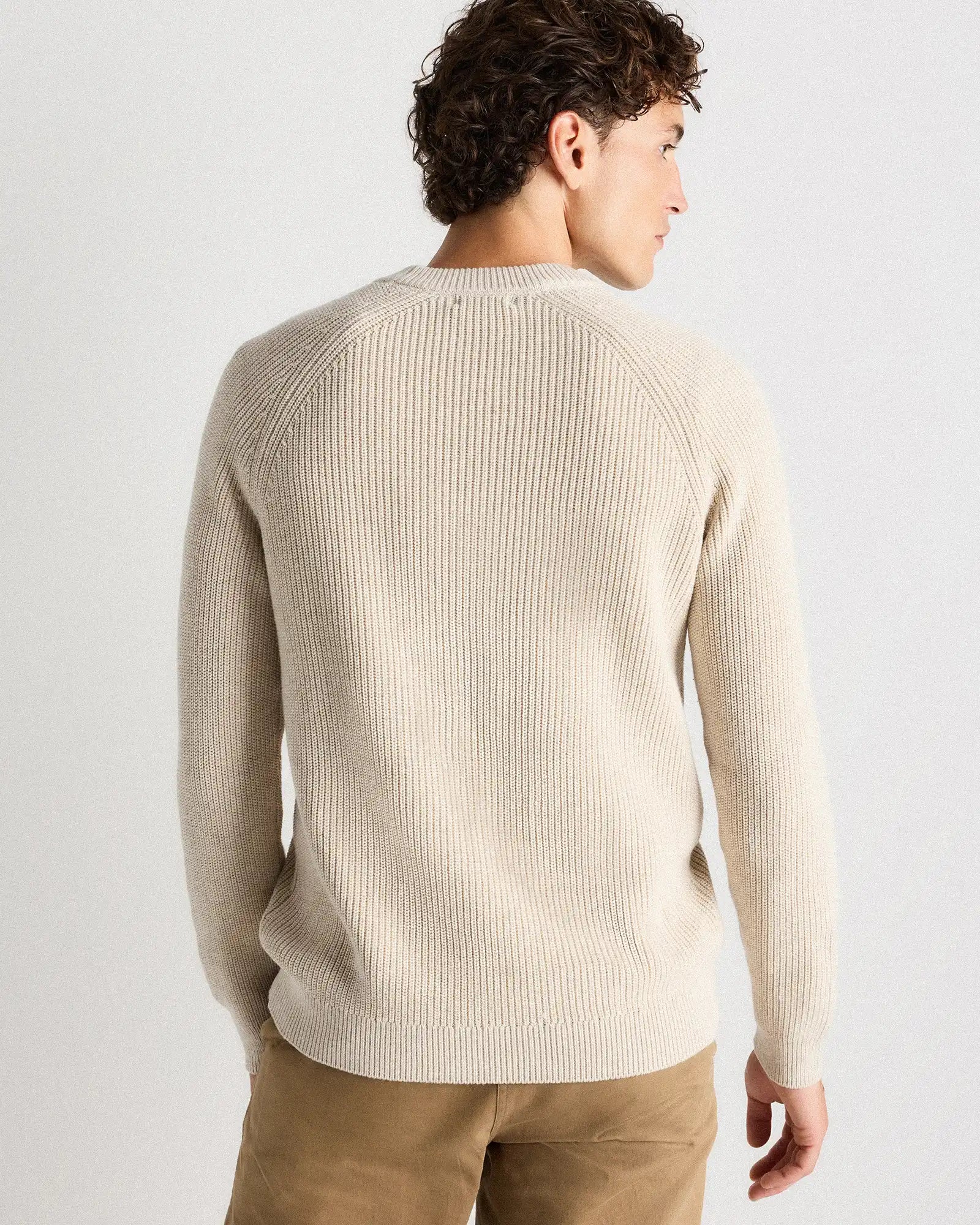 100% Organic Cotton Ribbed Crewneck Sweater