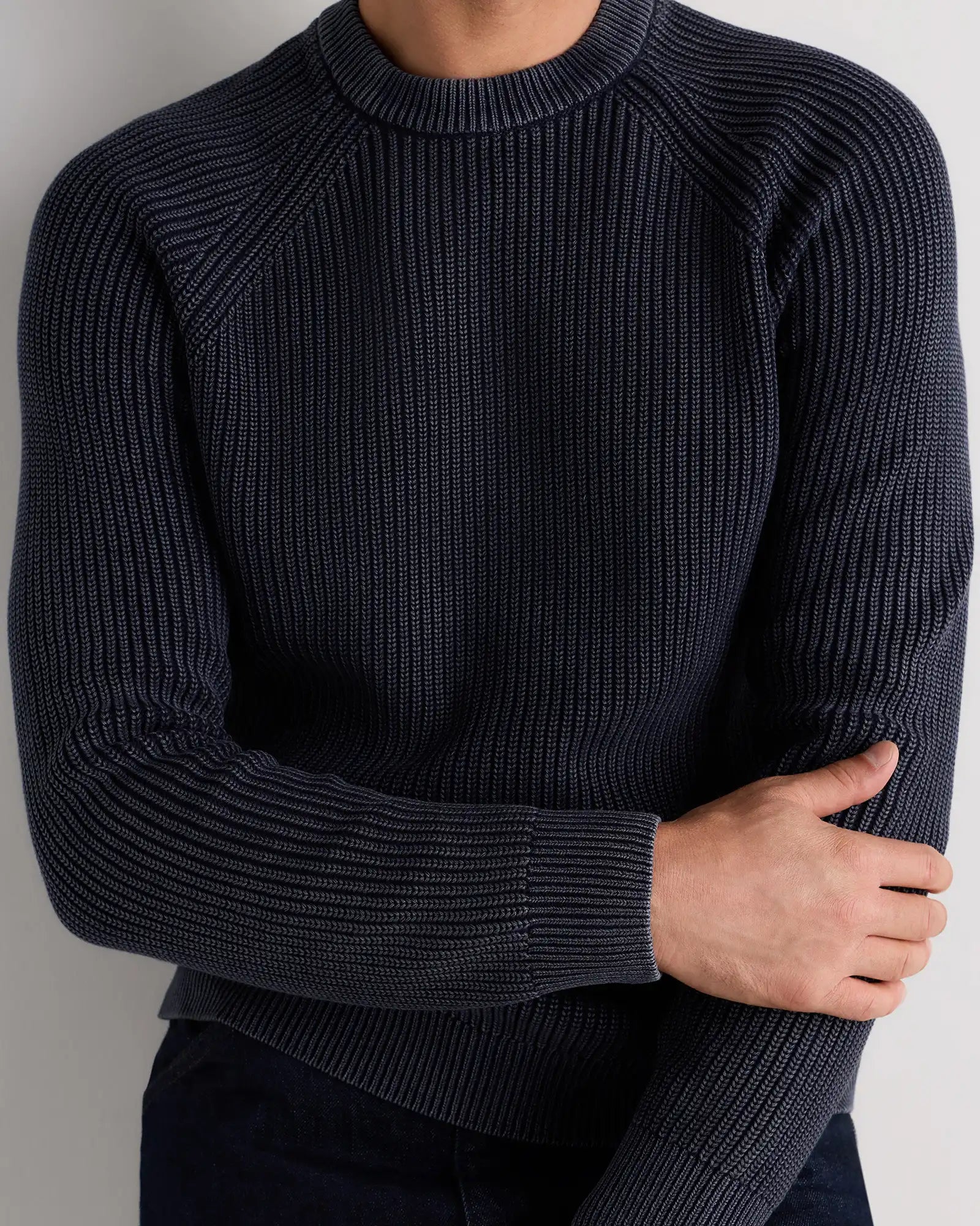 100% Organic Cotton Ribbed Crewneck Sweater
