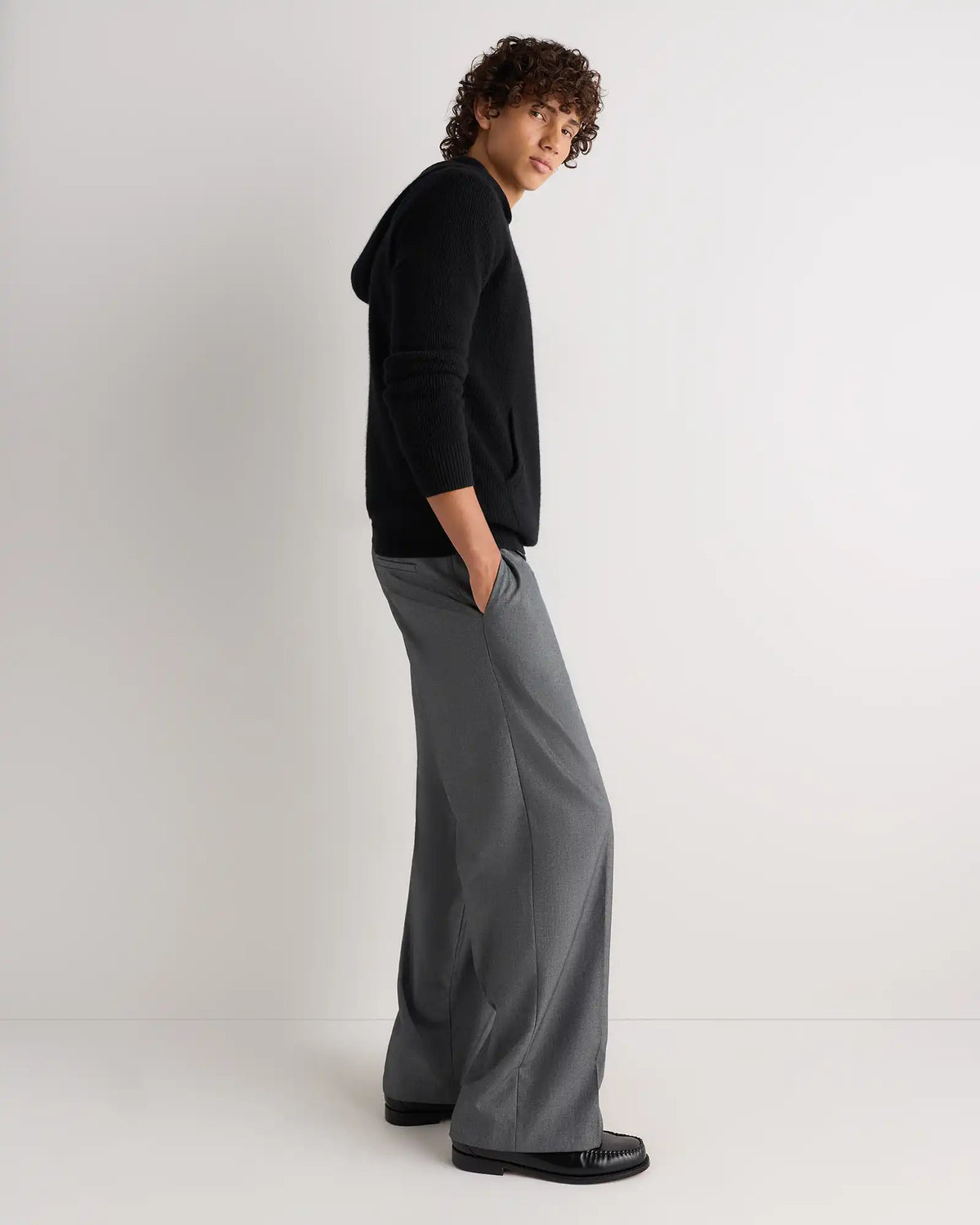 100% Mongolian Cashmere Waffle Hoodie