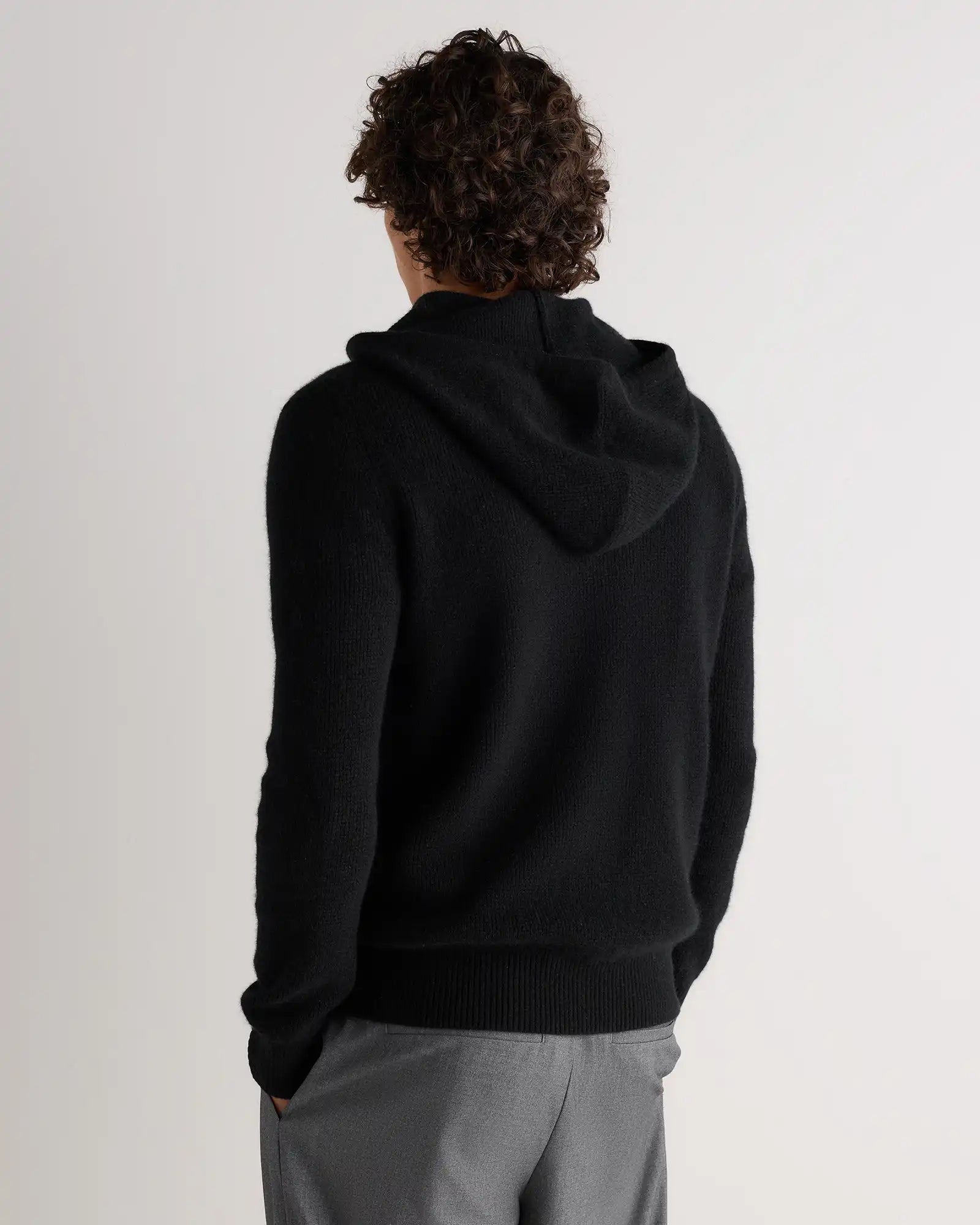 100% Mongolian Cashmere Waffle Hoodie