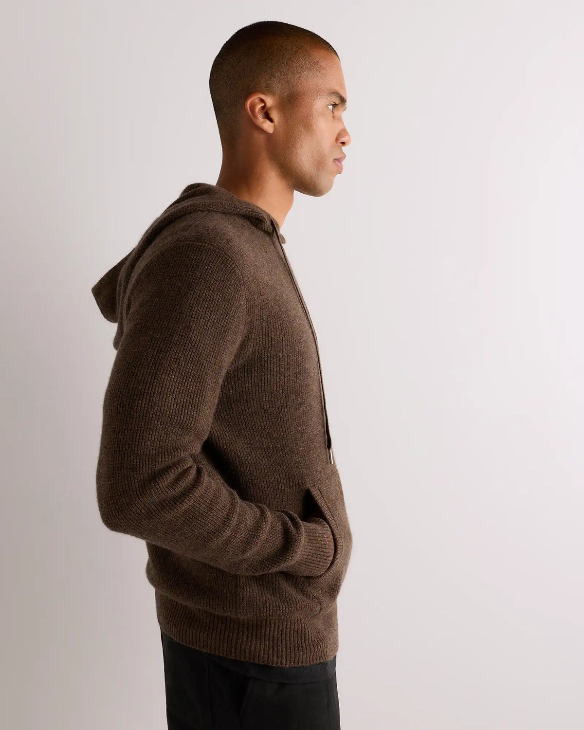 100% Mongolian Cashmere Waffle Hoodie