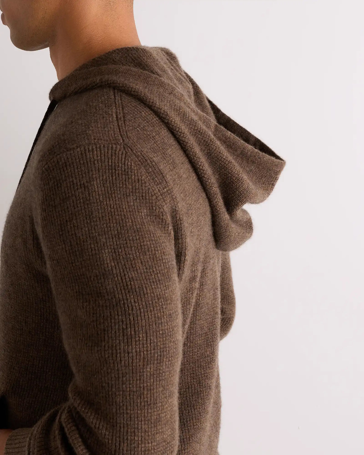 100% Mongolian Cashmere Waffle Hoodie