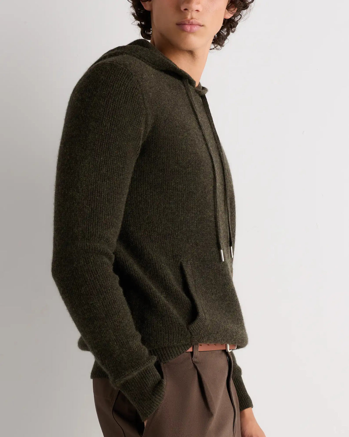 100% Mongolian Cashmere Waffle Hoodie