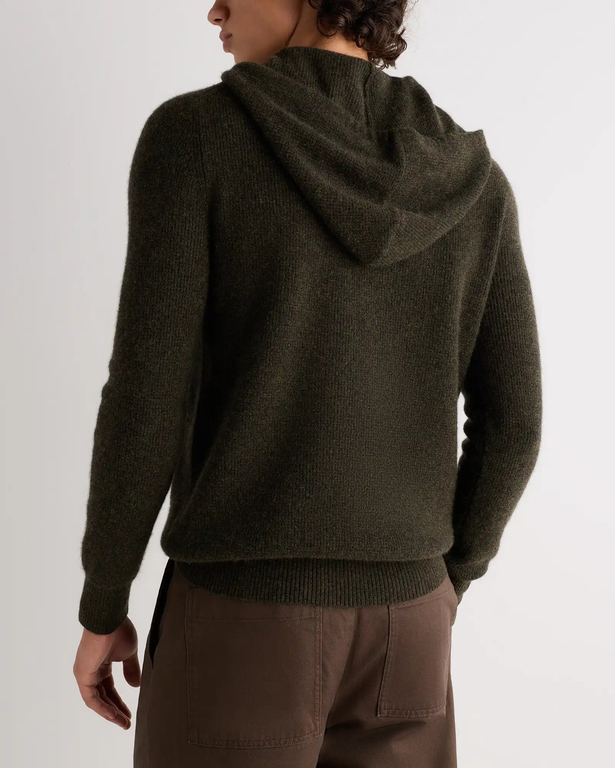 100% Mongolian Cashmere Waffle Hoodie