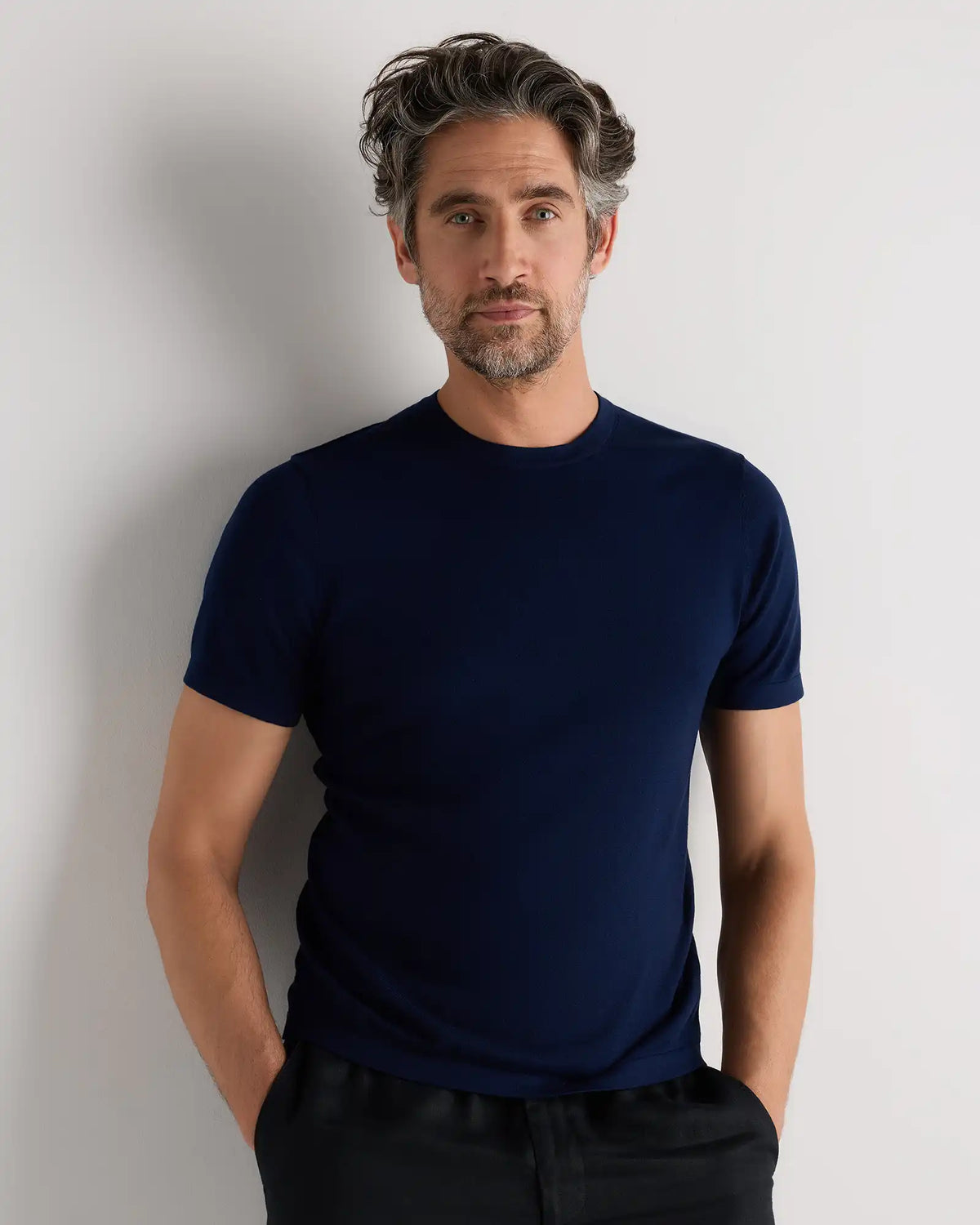 Cotton-Silk Short Sleeve Crewneck Sweater