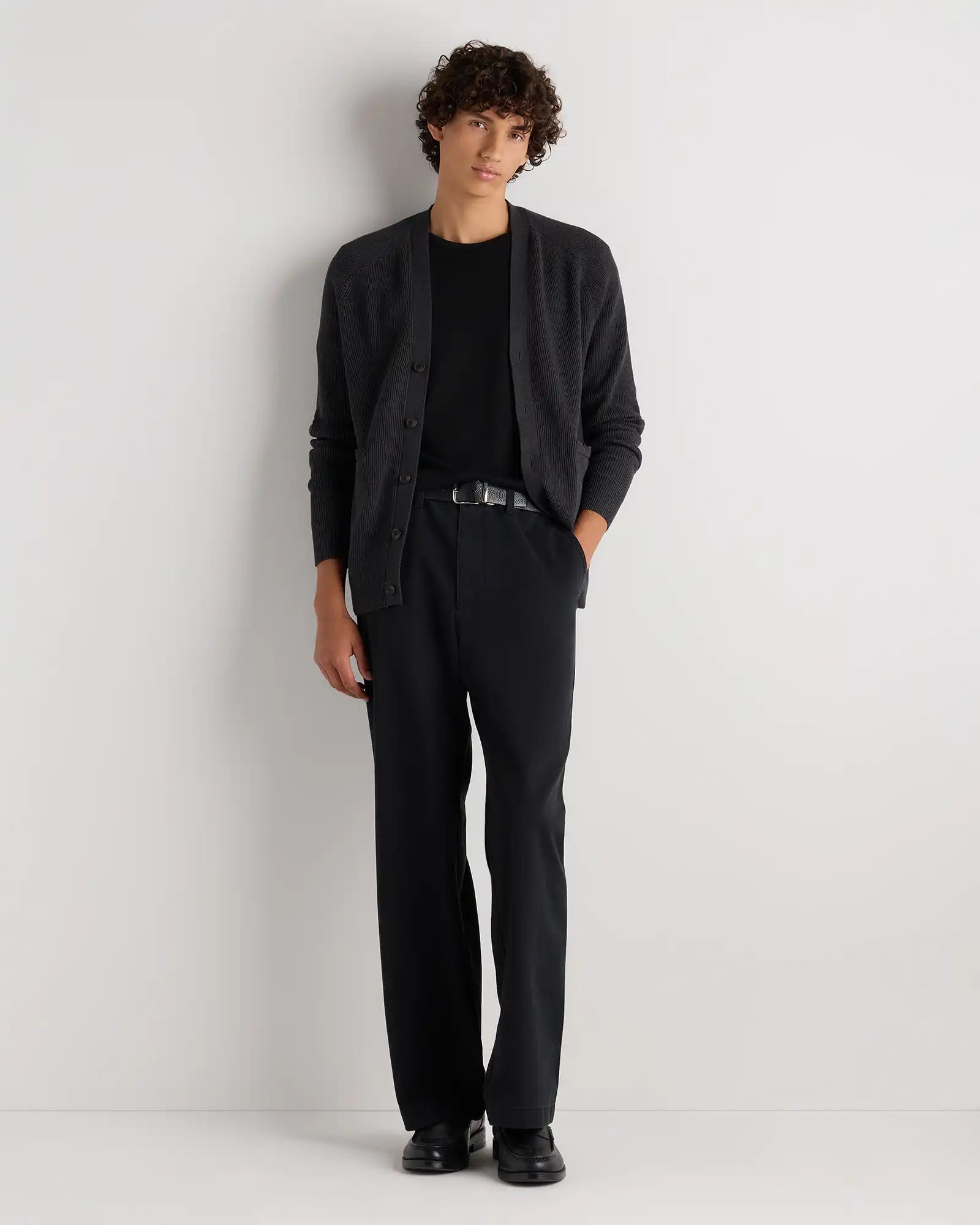 100% Organic Cotton Ribbed Cardigan
