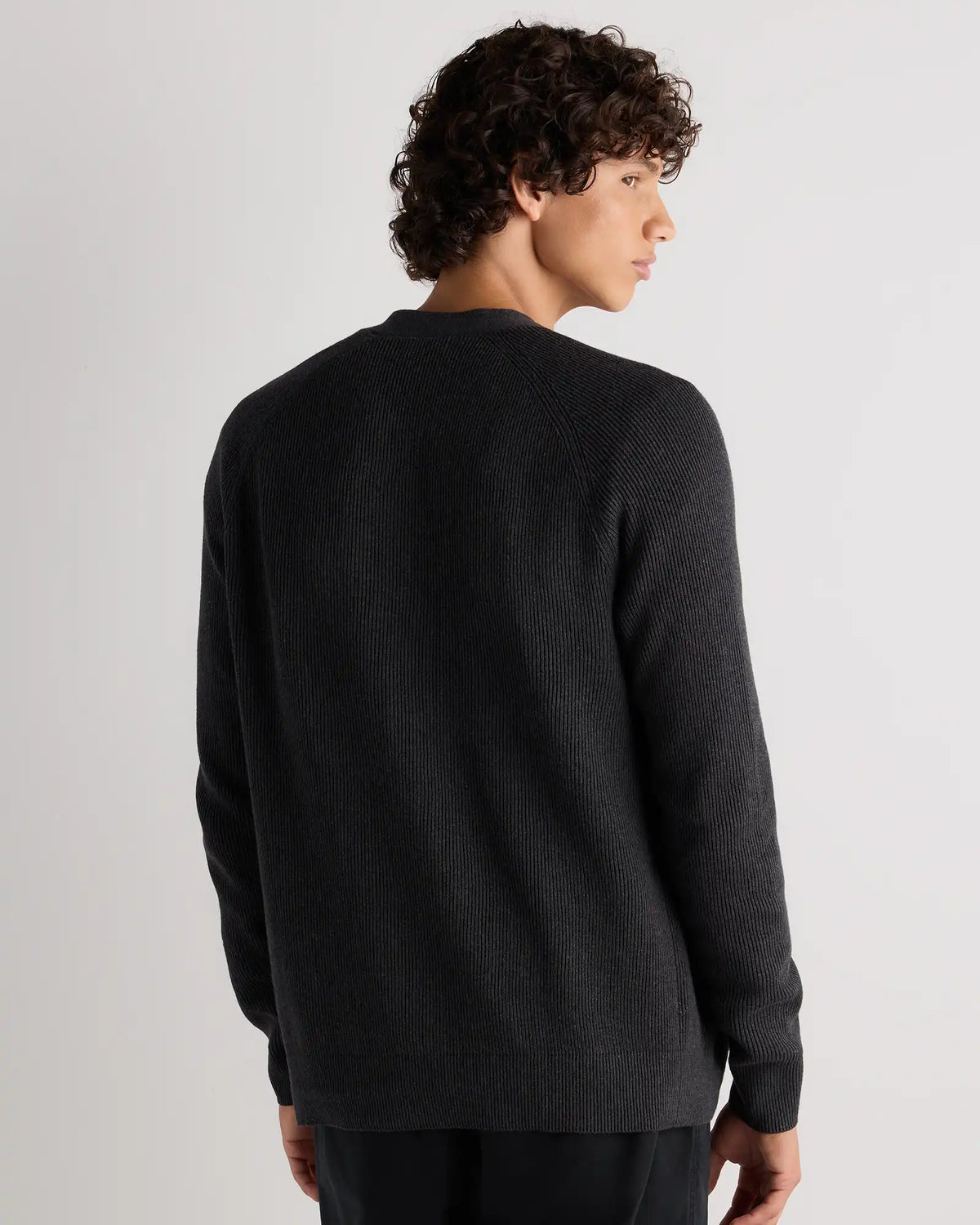100% Organic Cotton Ribbed Cardigan