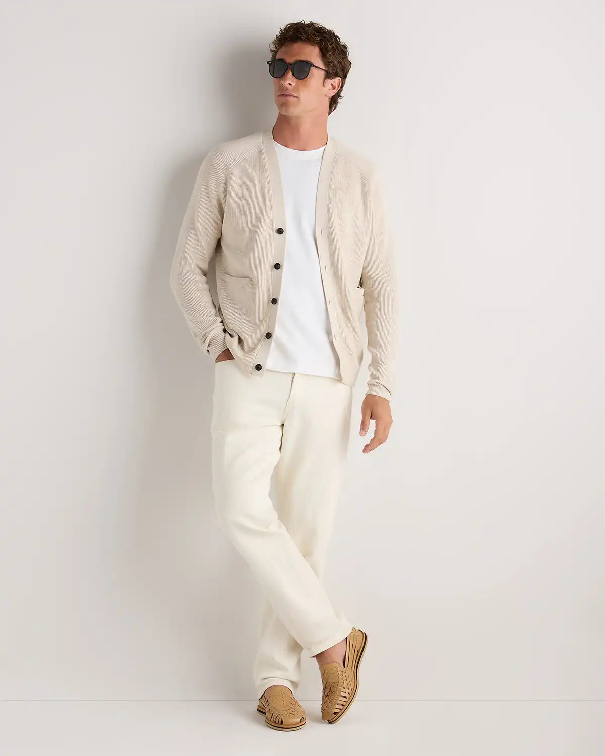 100% Organic Cotton Ribbed Cardigan