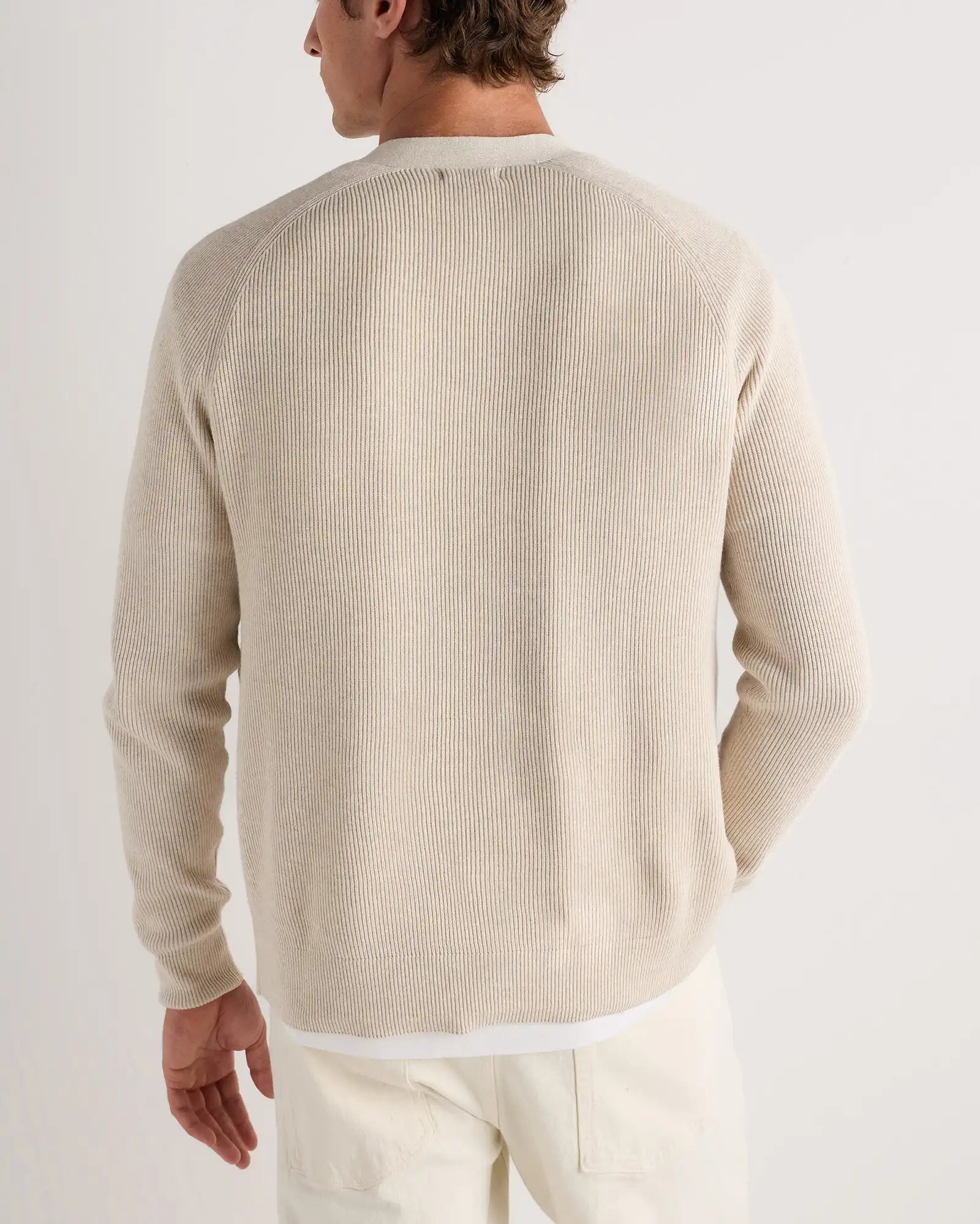 100% Organic Cotton Ribbed Cardigan