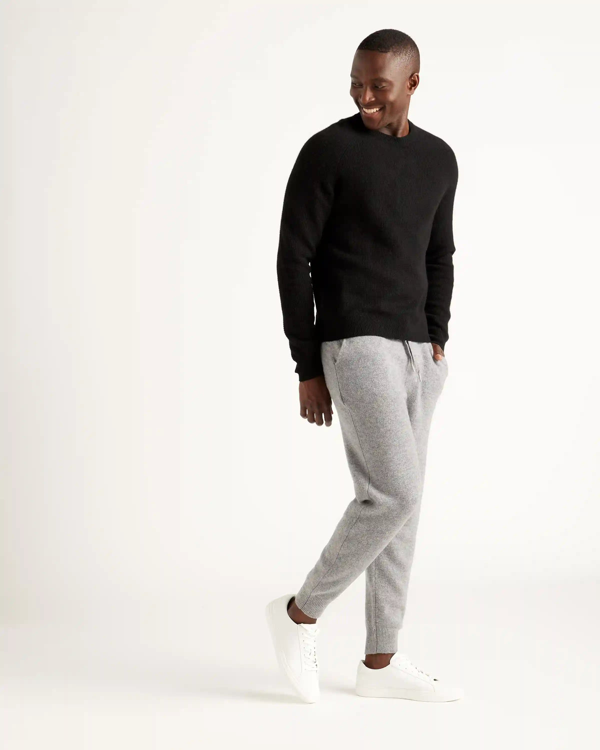 Mongolian Spring Cashmere Waffle Sweatshirt
