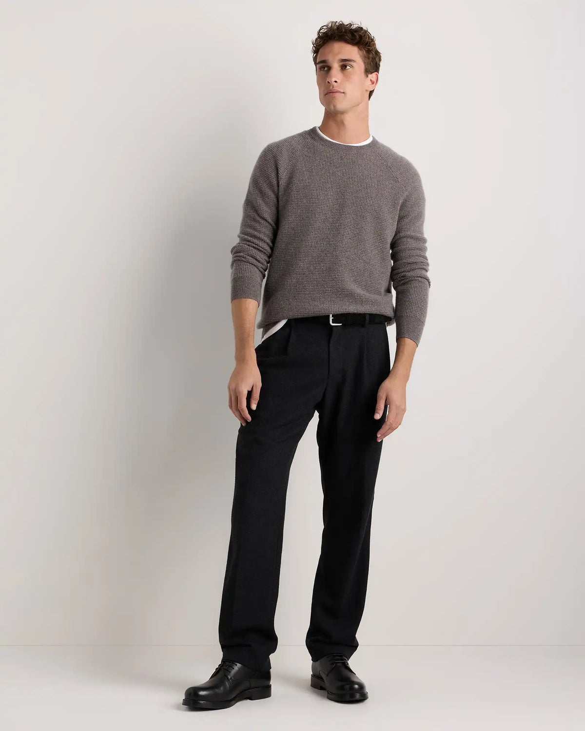Mongolian Cashmere Waffle Sweatshirt