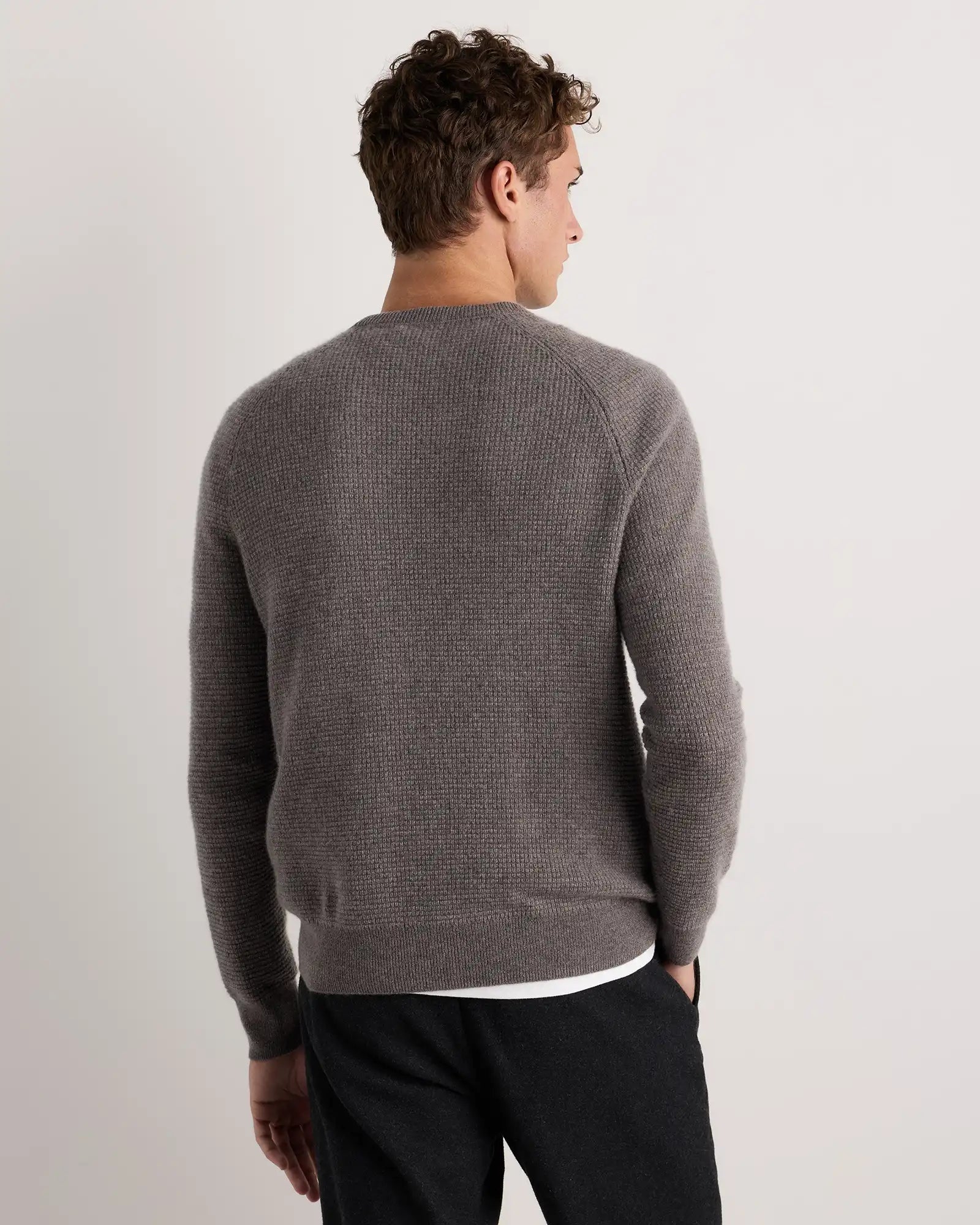 Mongolian Cashmere Waffle Sweatshirt