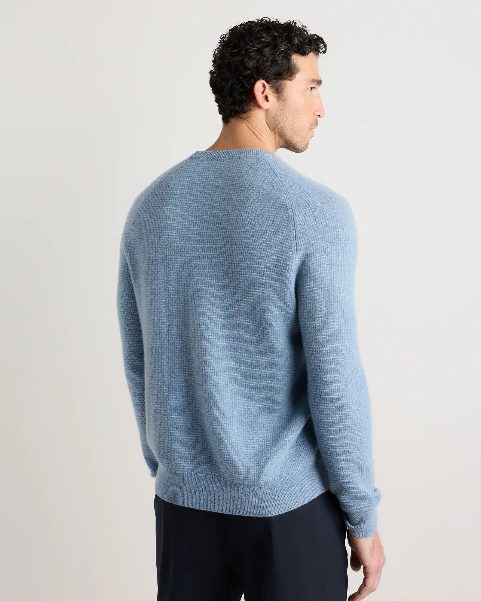 Mongolian Cashmere Waffle Sweatshirt