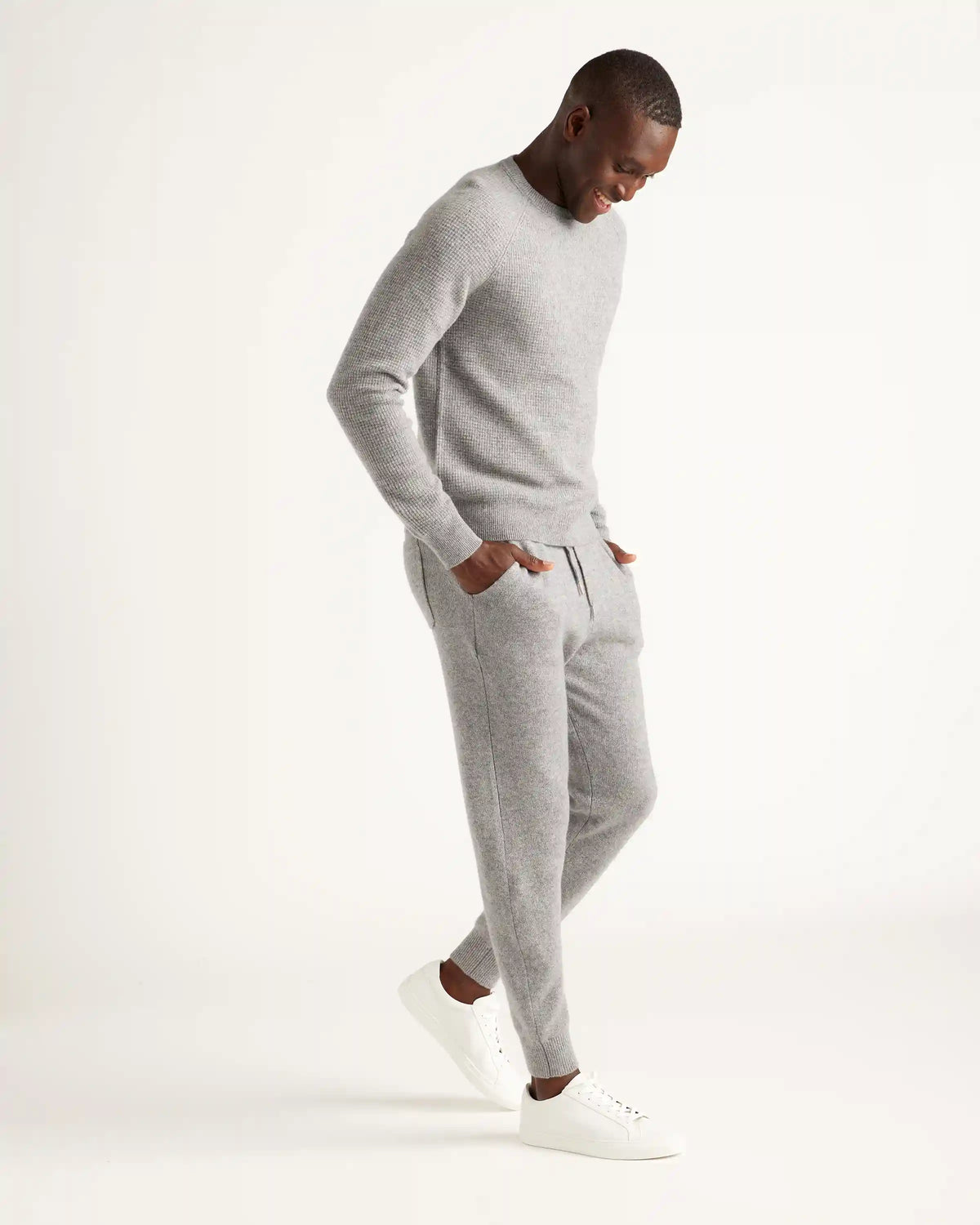 Mongolian Spring Cashmere Waffle Sweatshirt