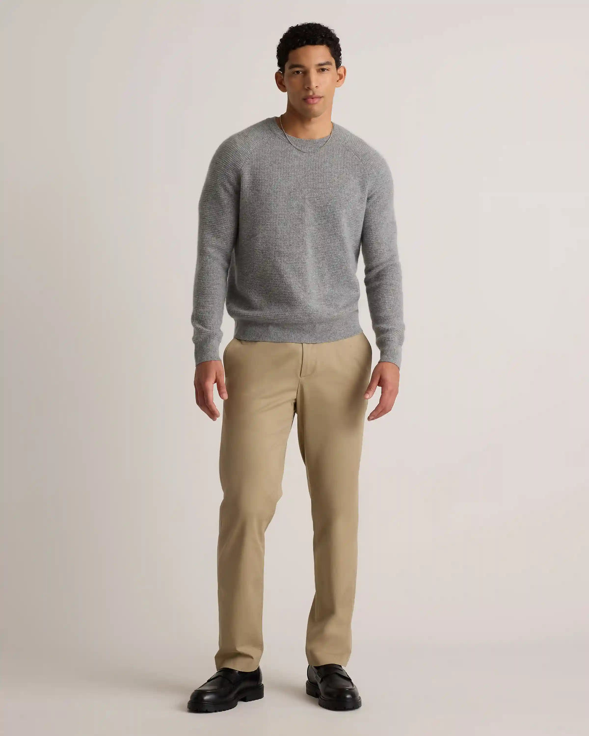 Mongolian Cashmere Waffle Sweatshirt