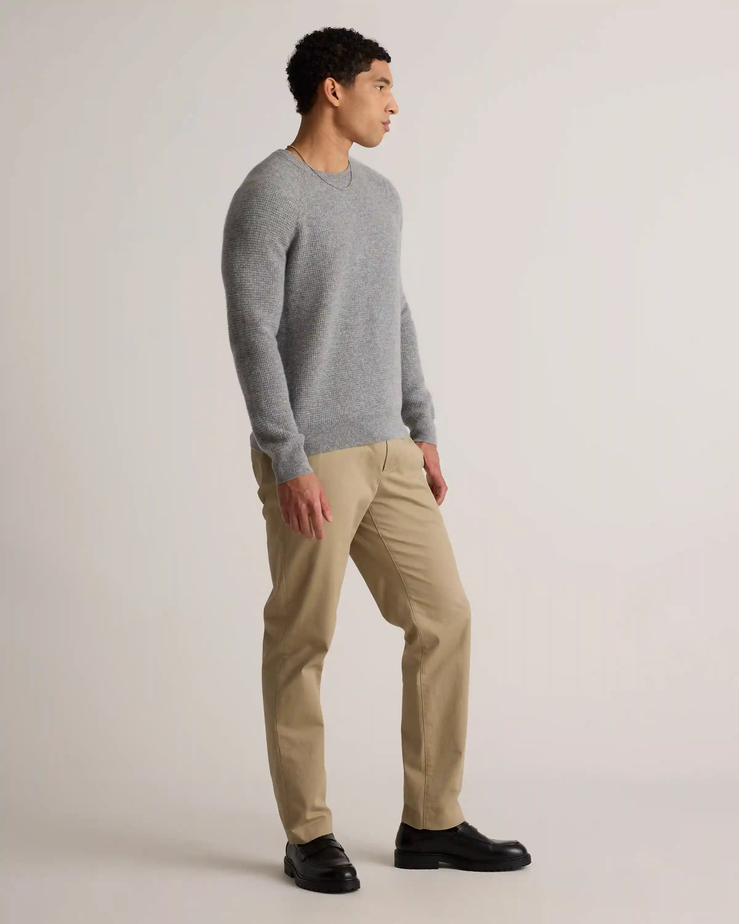 Mongolian Cashmere Waffle Sweatshirt