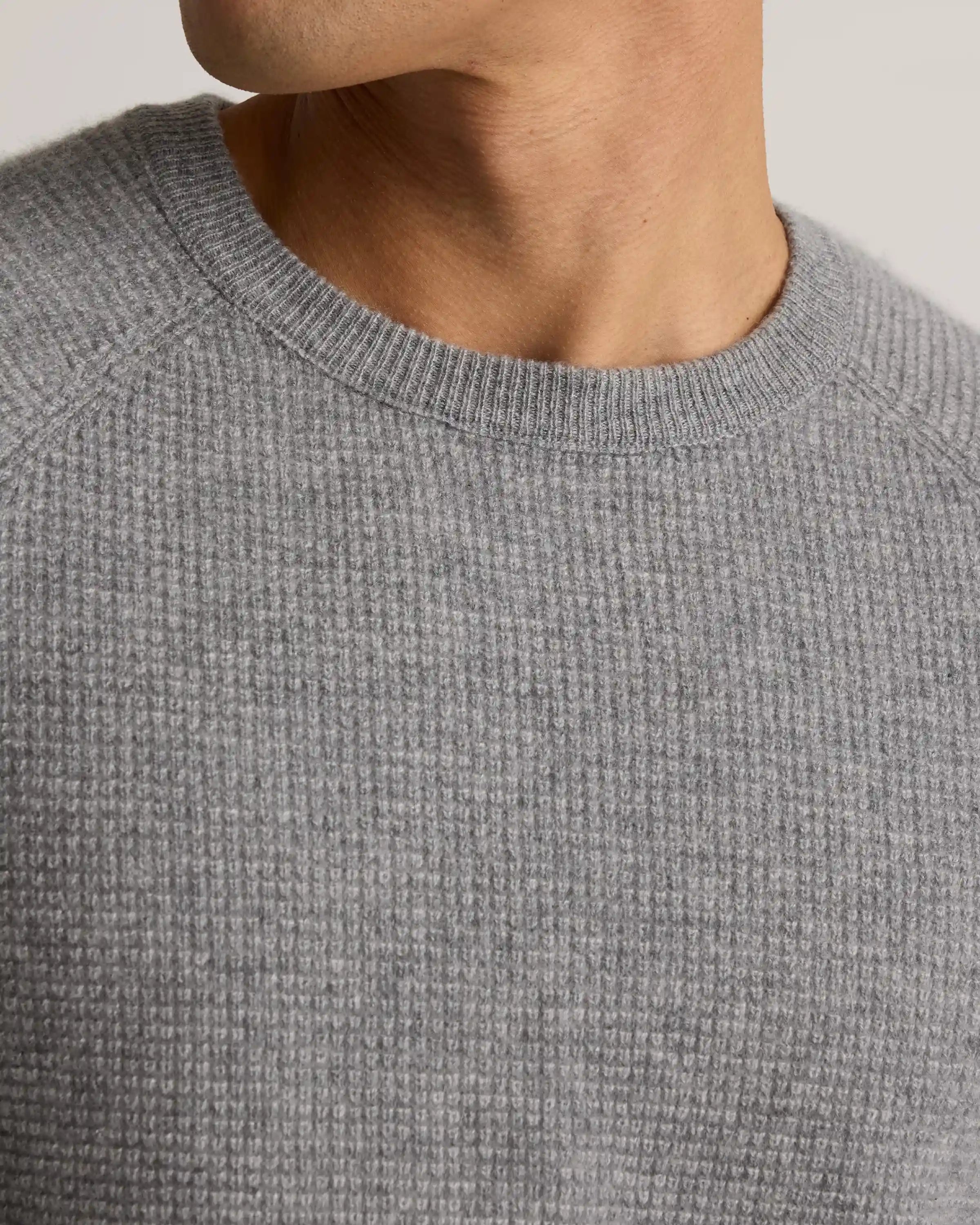 Mongolian Cashmere Waffle Sweatshirt