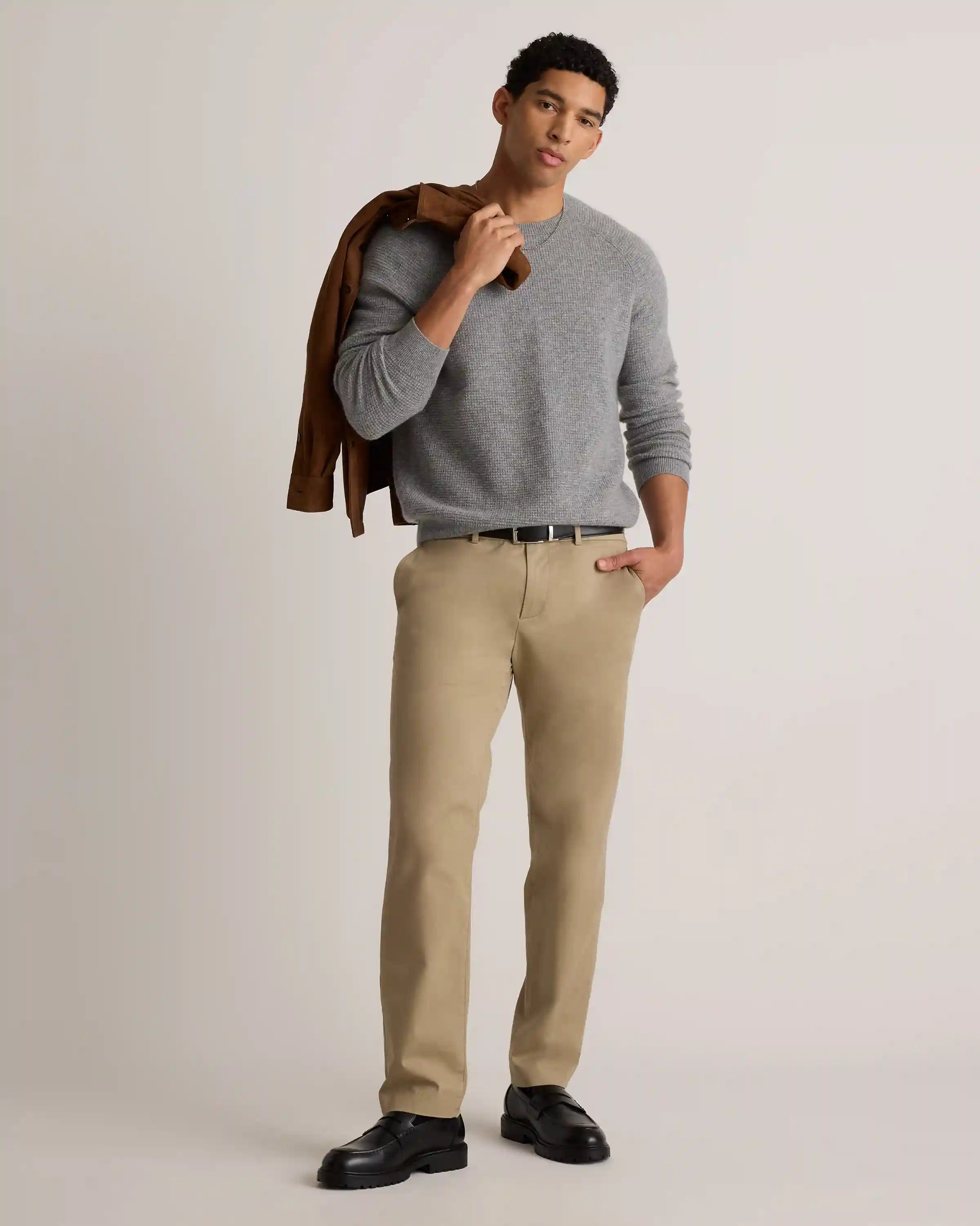 Mongolian Cashmere Waffle Sweatshirt