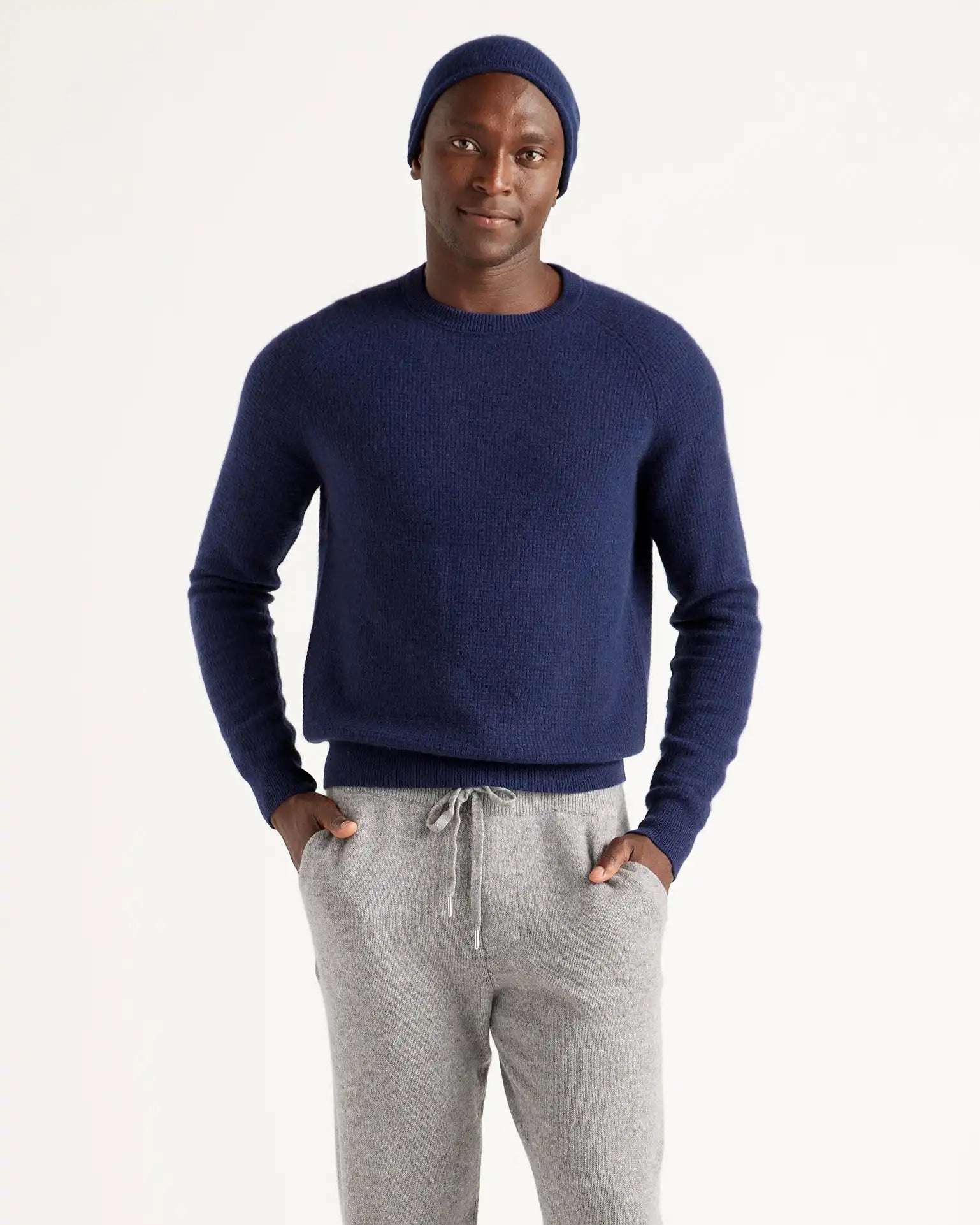 Mongolian Spring Cashmere Waffle Sweatshirt