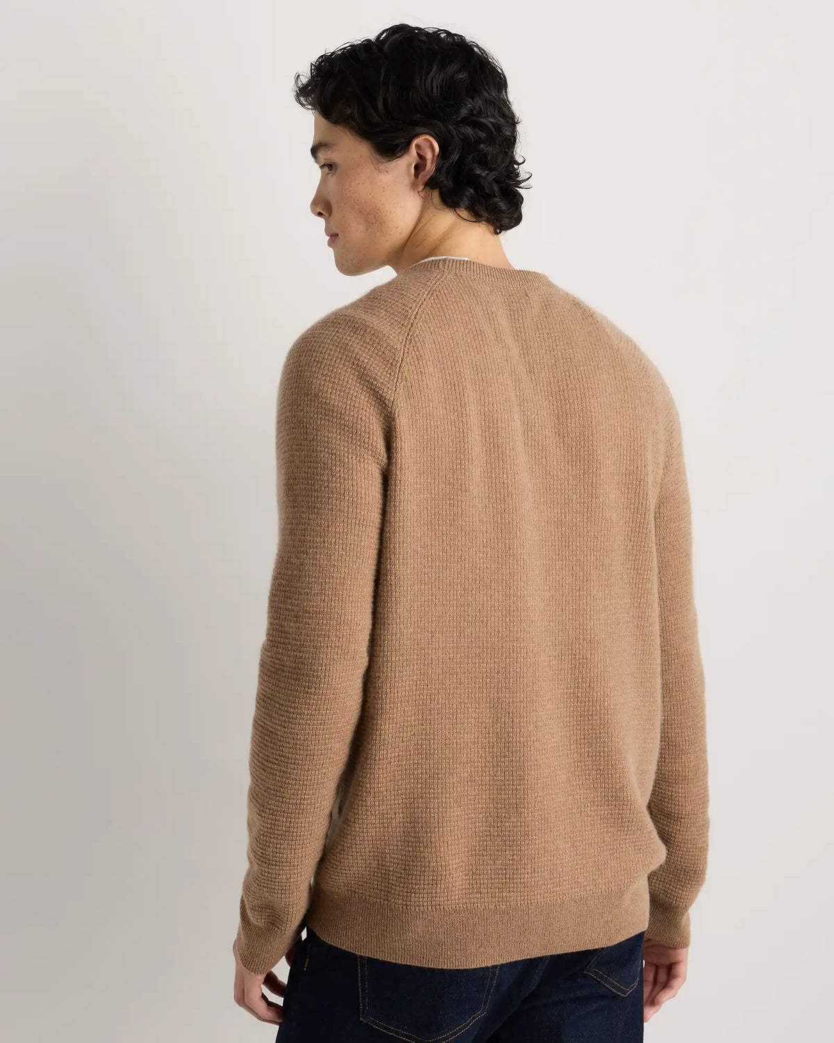 Mongolian Cashmere Waffle Sweatshirt
