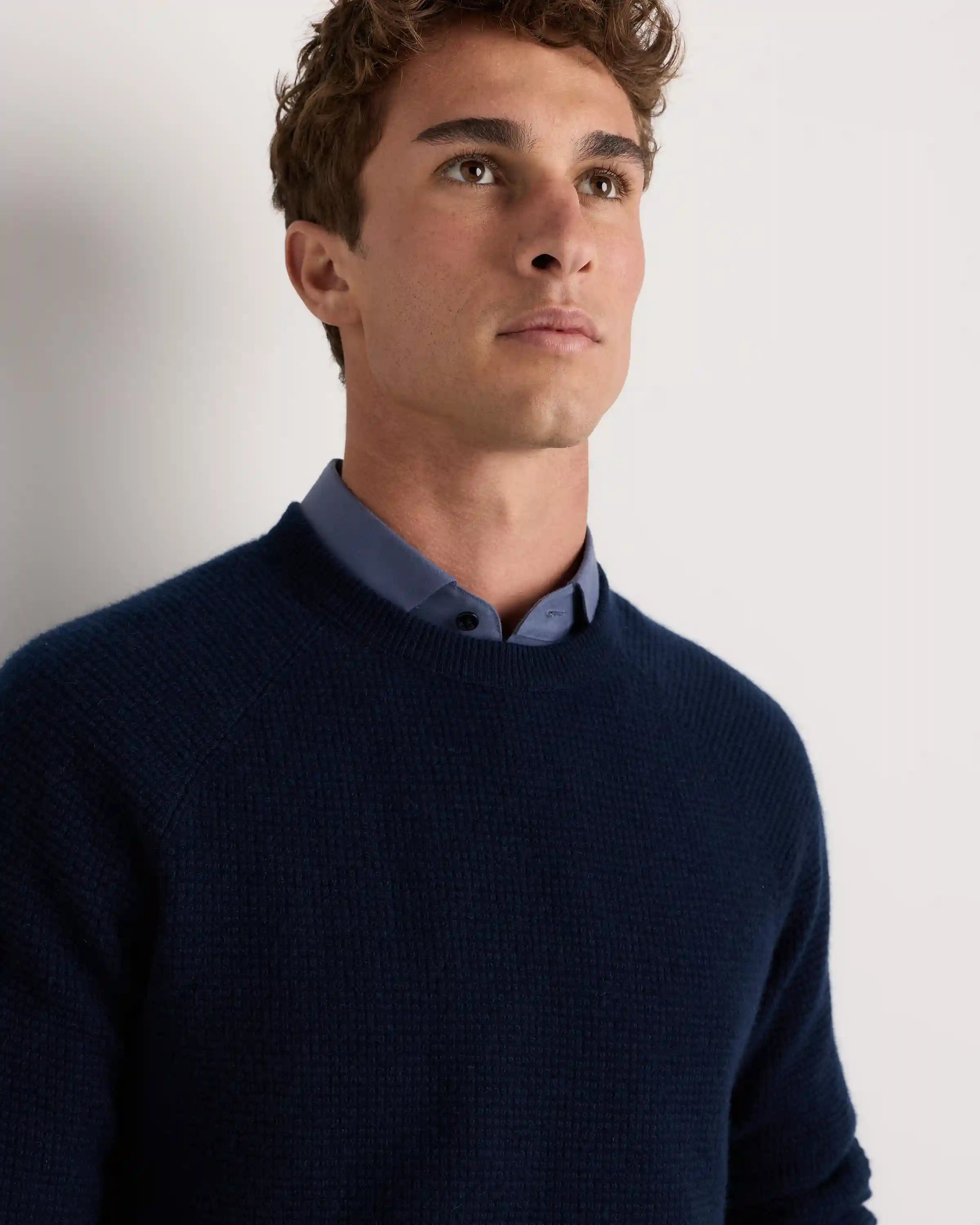 Mongolian Cashmere Waffle Sweatshirt