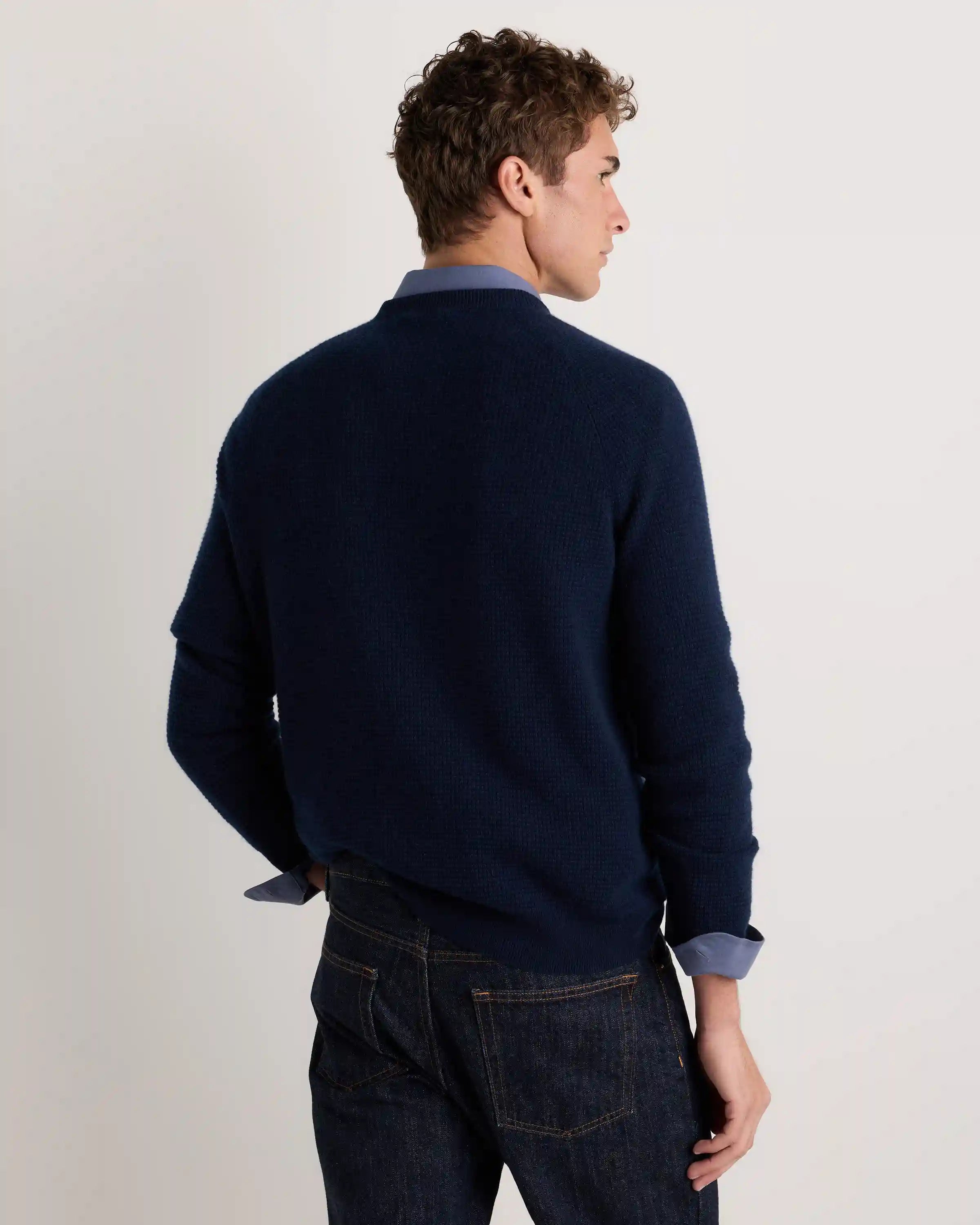 Mongolian Cashmere Waffle Sweatshirt
