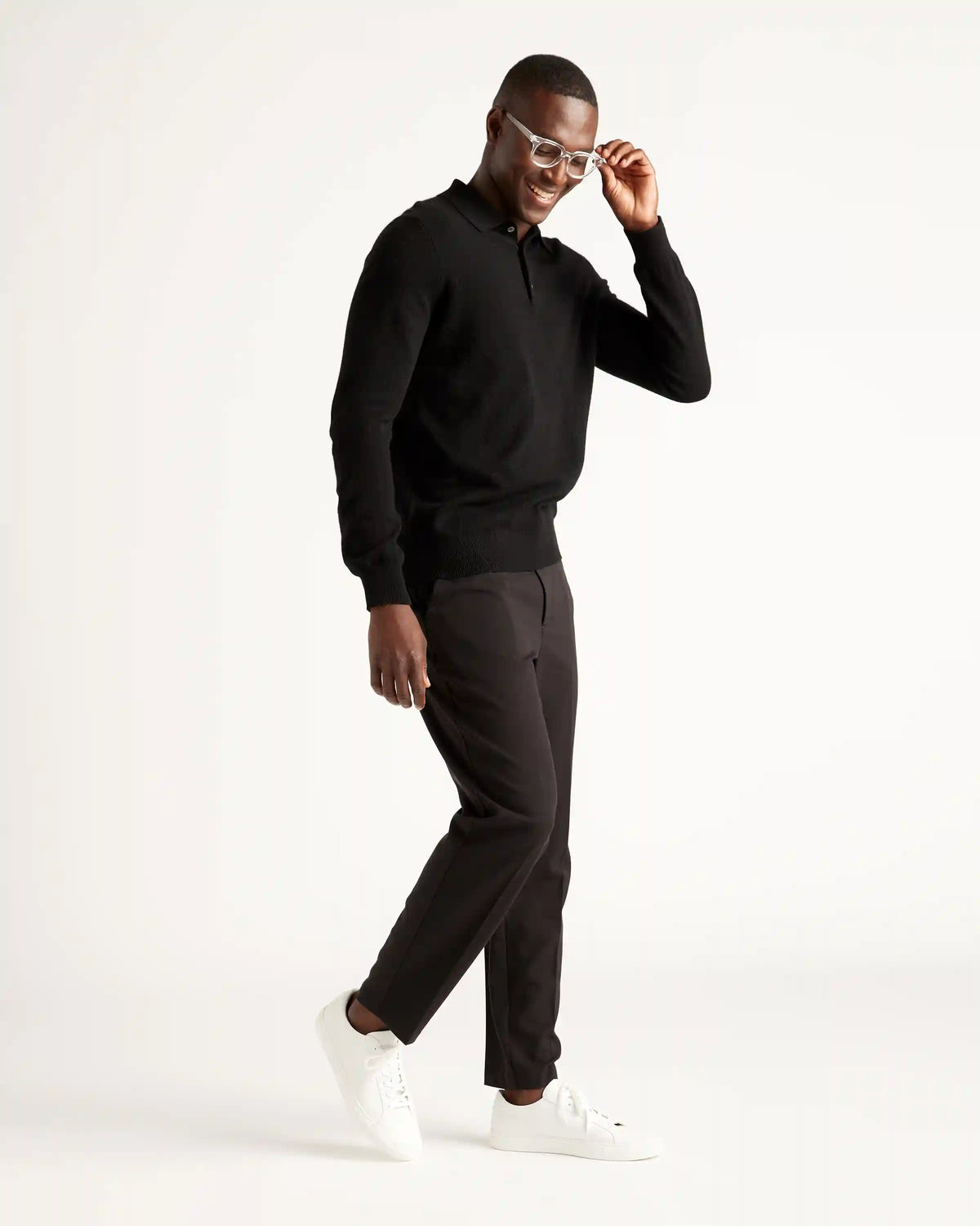 Mongolian Spring Cashmere Polo Sweater