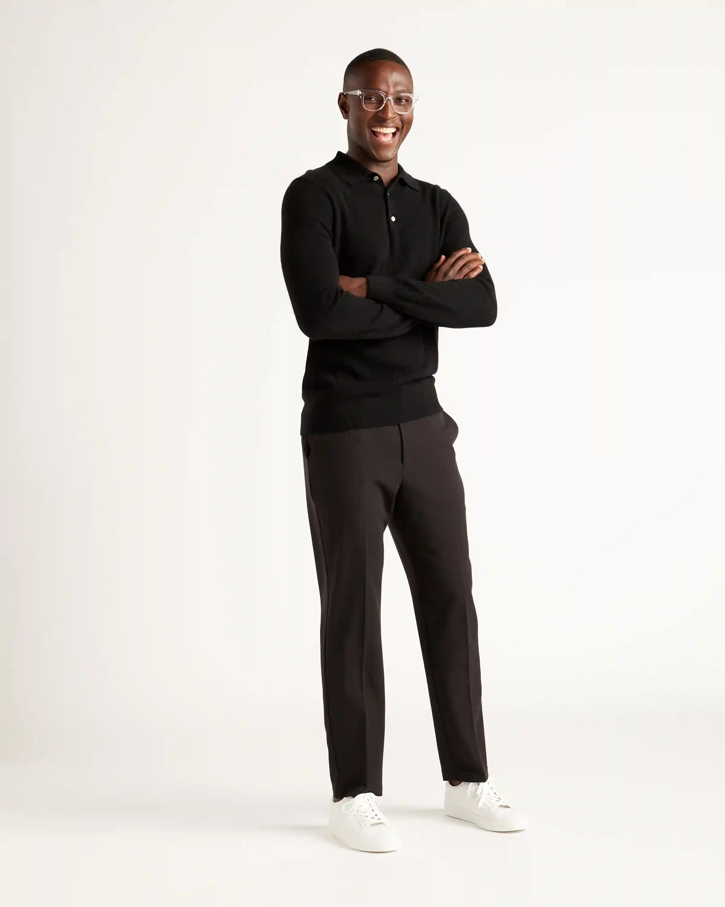 Mongolian Spring Cashmere Polo Sweater