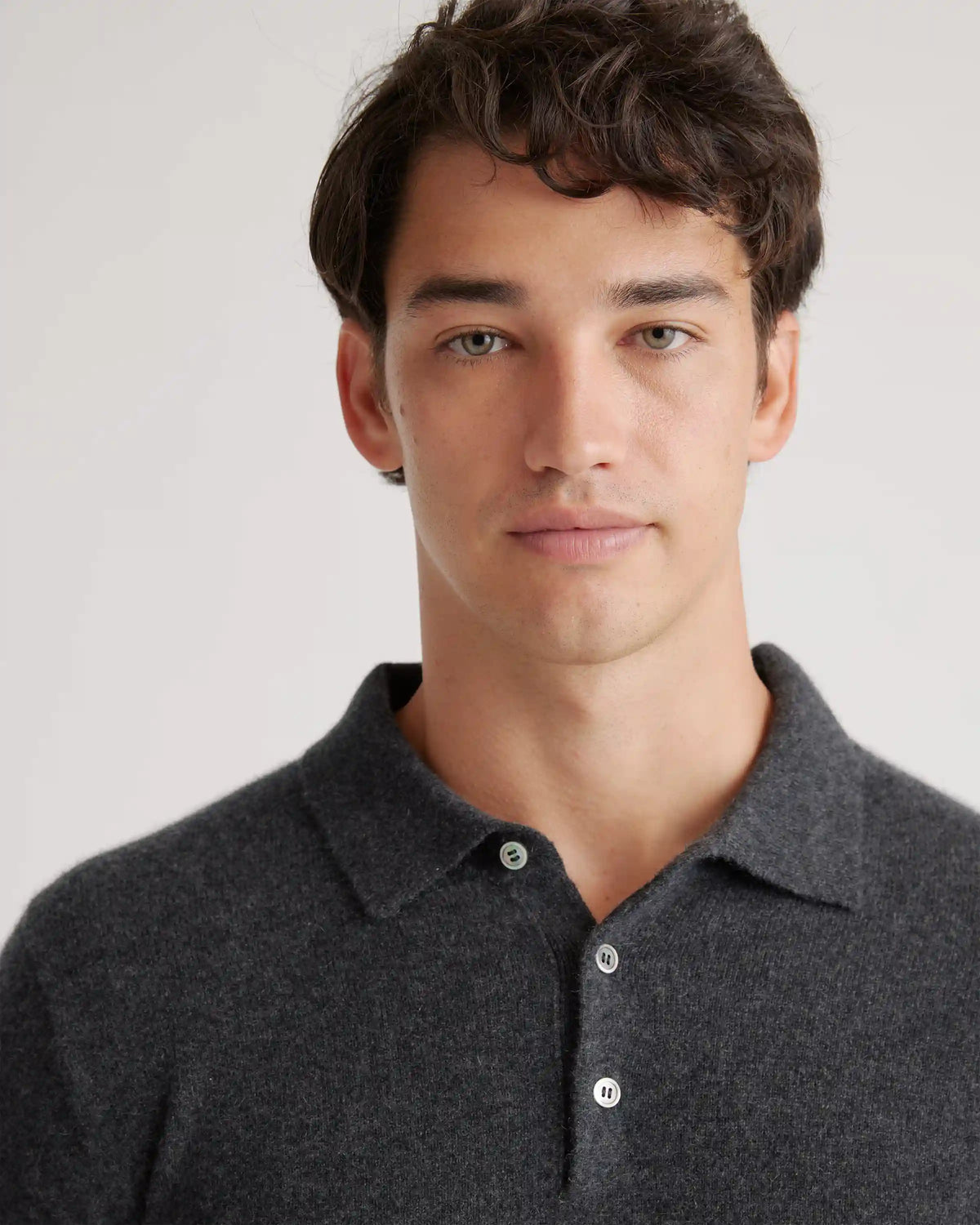 Mongolian Spring Cashmere Polo Sweater
