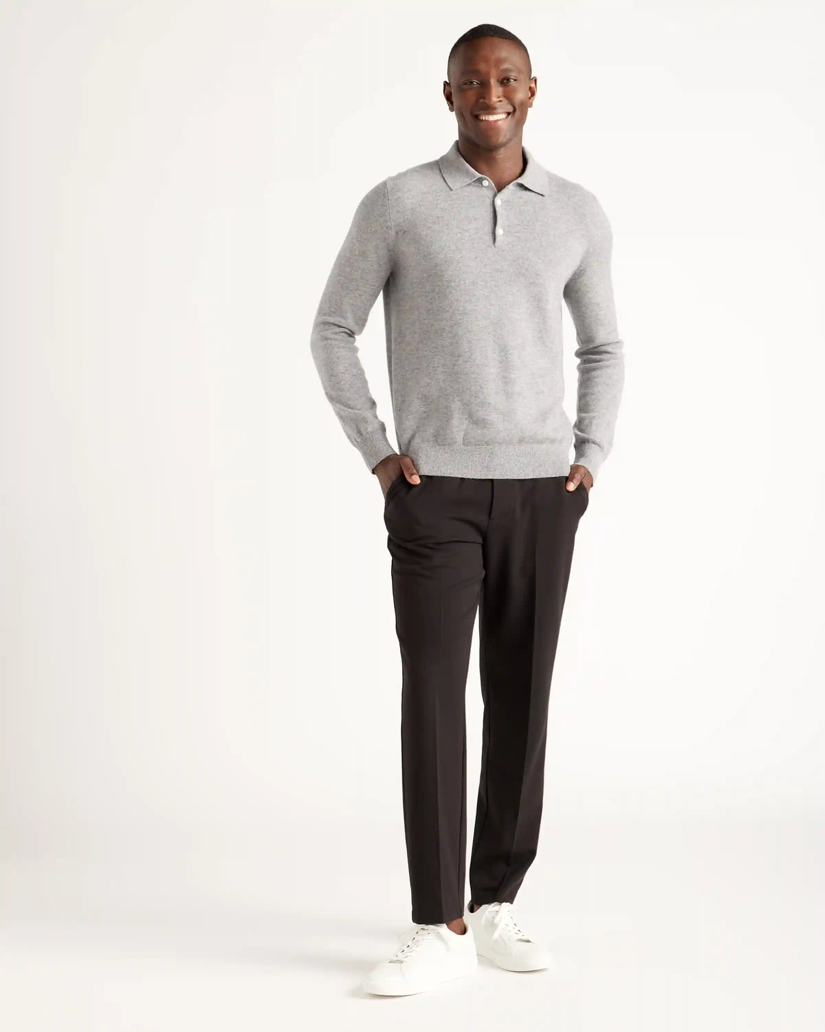 Mongolian Spring Cashmere Polo Sweater