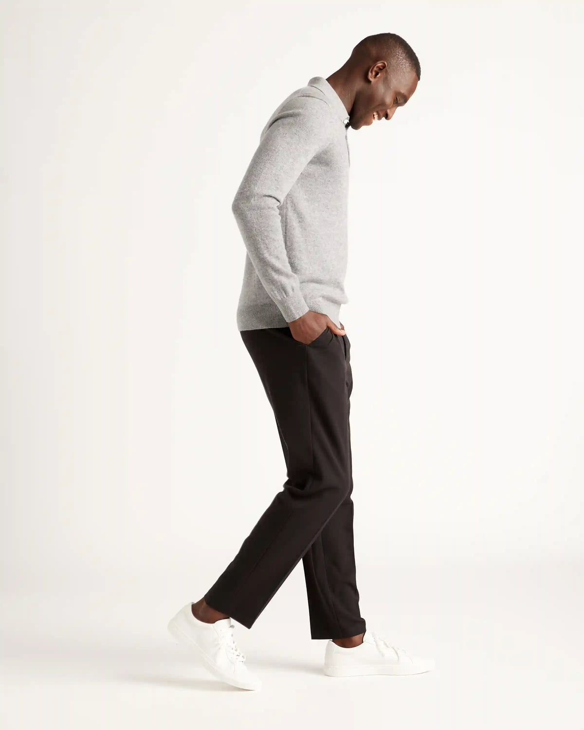 Mongolian Spring Cashmere Polo Sweater