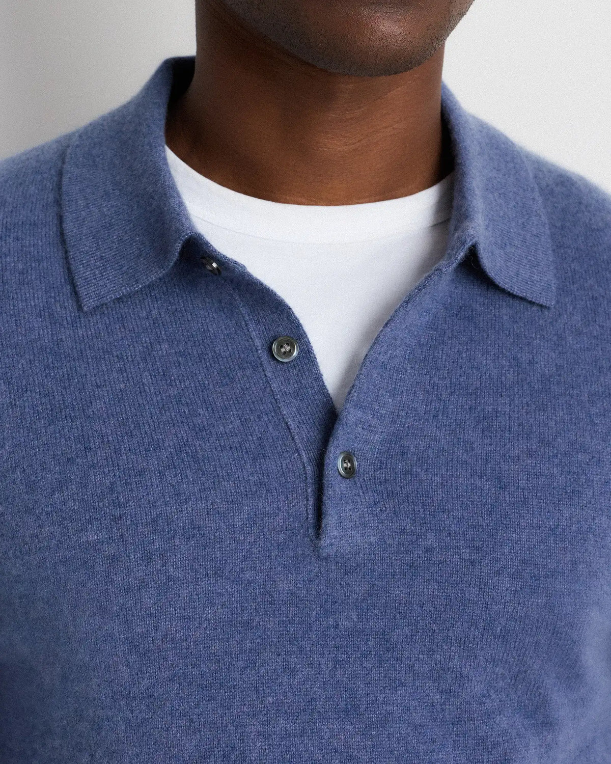 Mongolian Cashmere Polo Sweater