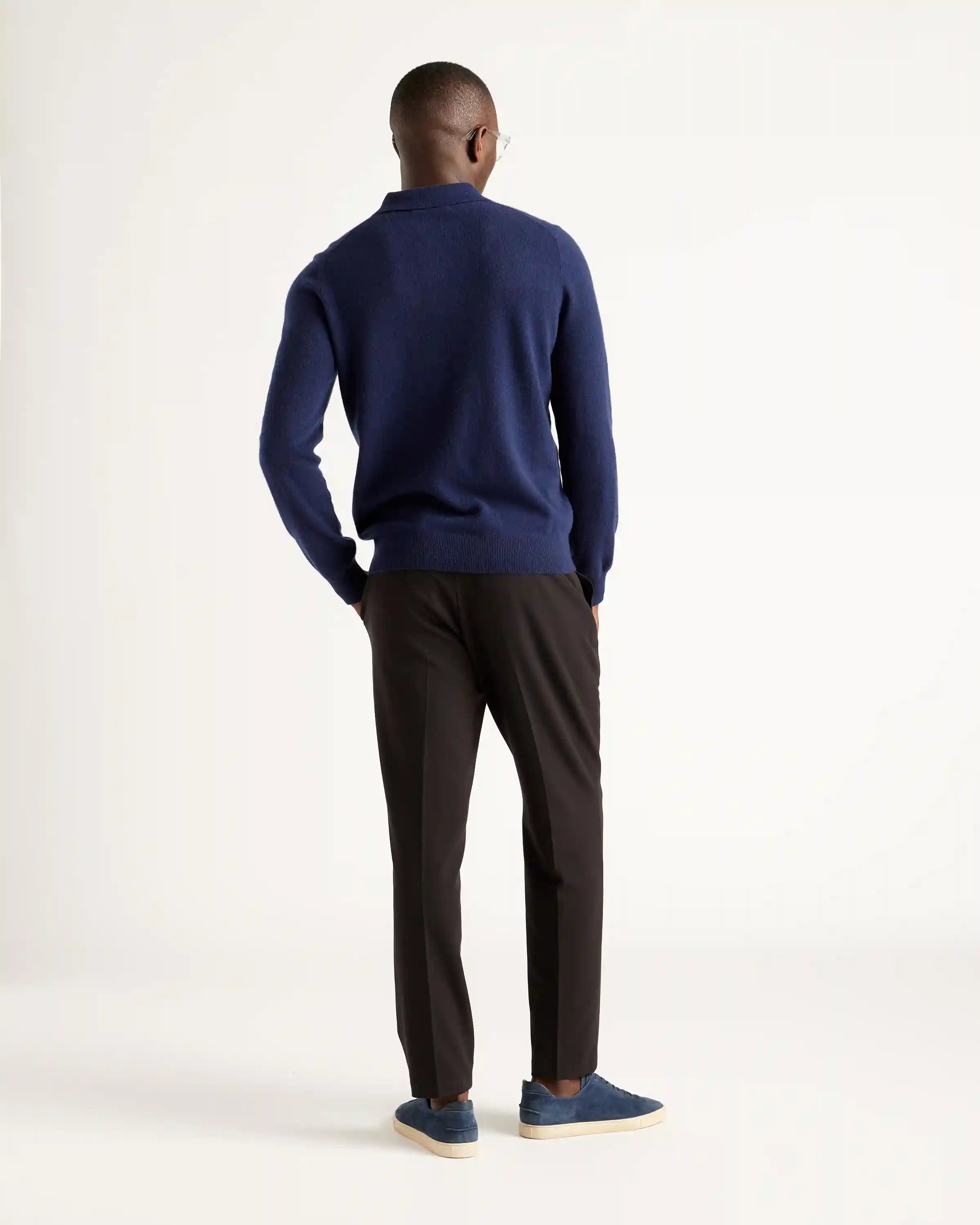 Mongolian Spring Cashmere Polo Sweater