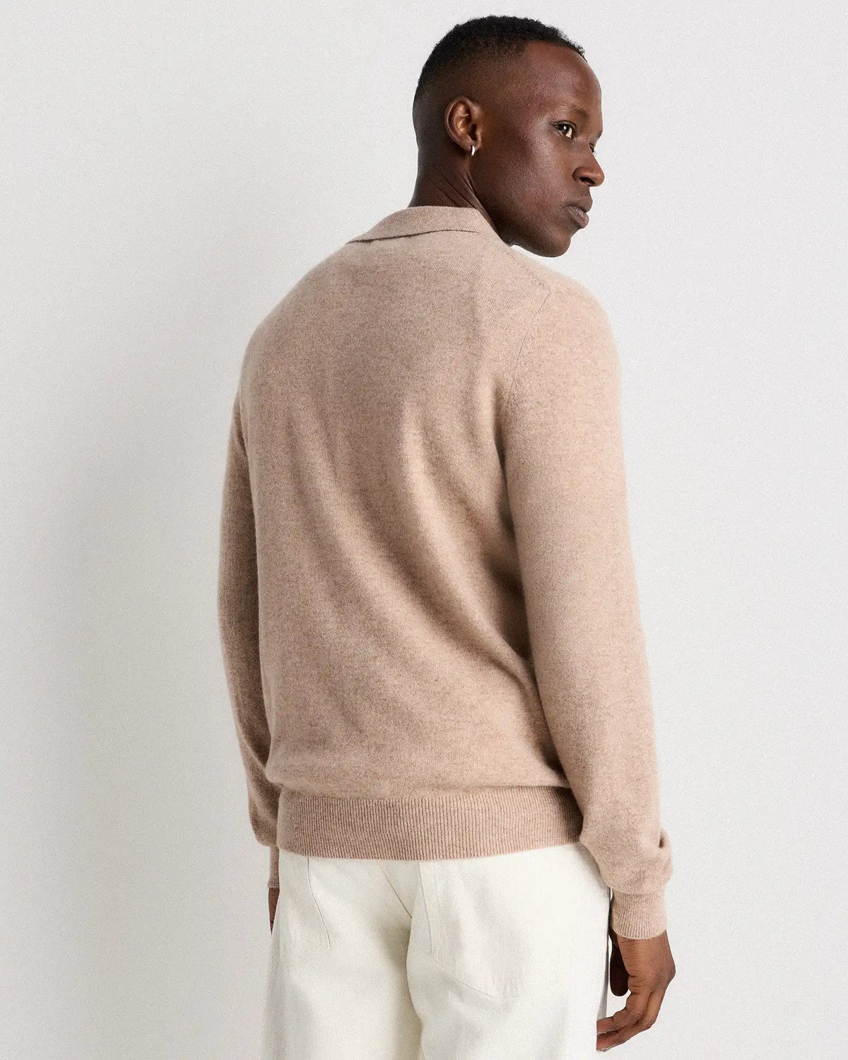Mongolian Cashmere Polo Sweater