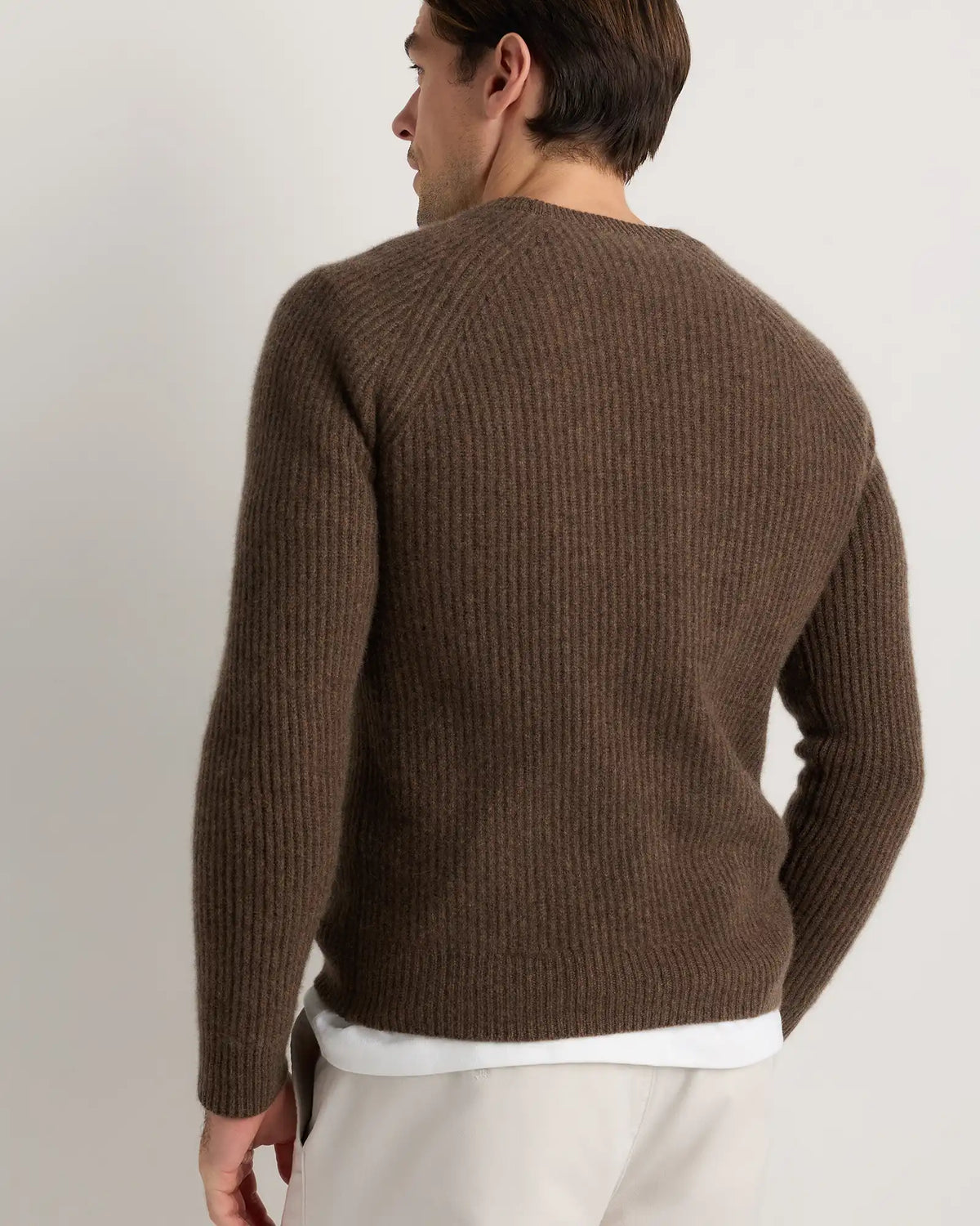 Mongolian Cashmere Fisherman Crewneck Sweater
