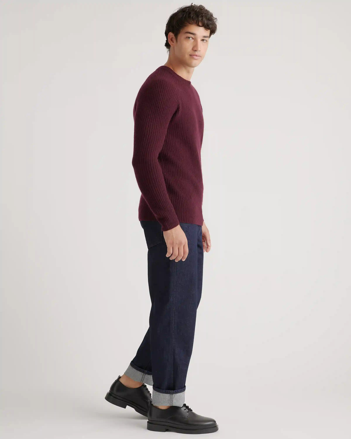Mongolian Spring Cashmere Fisherman Crewneck Sweater