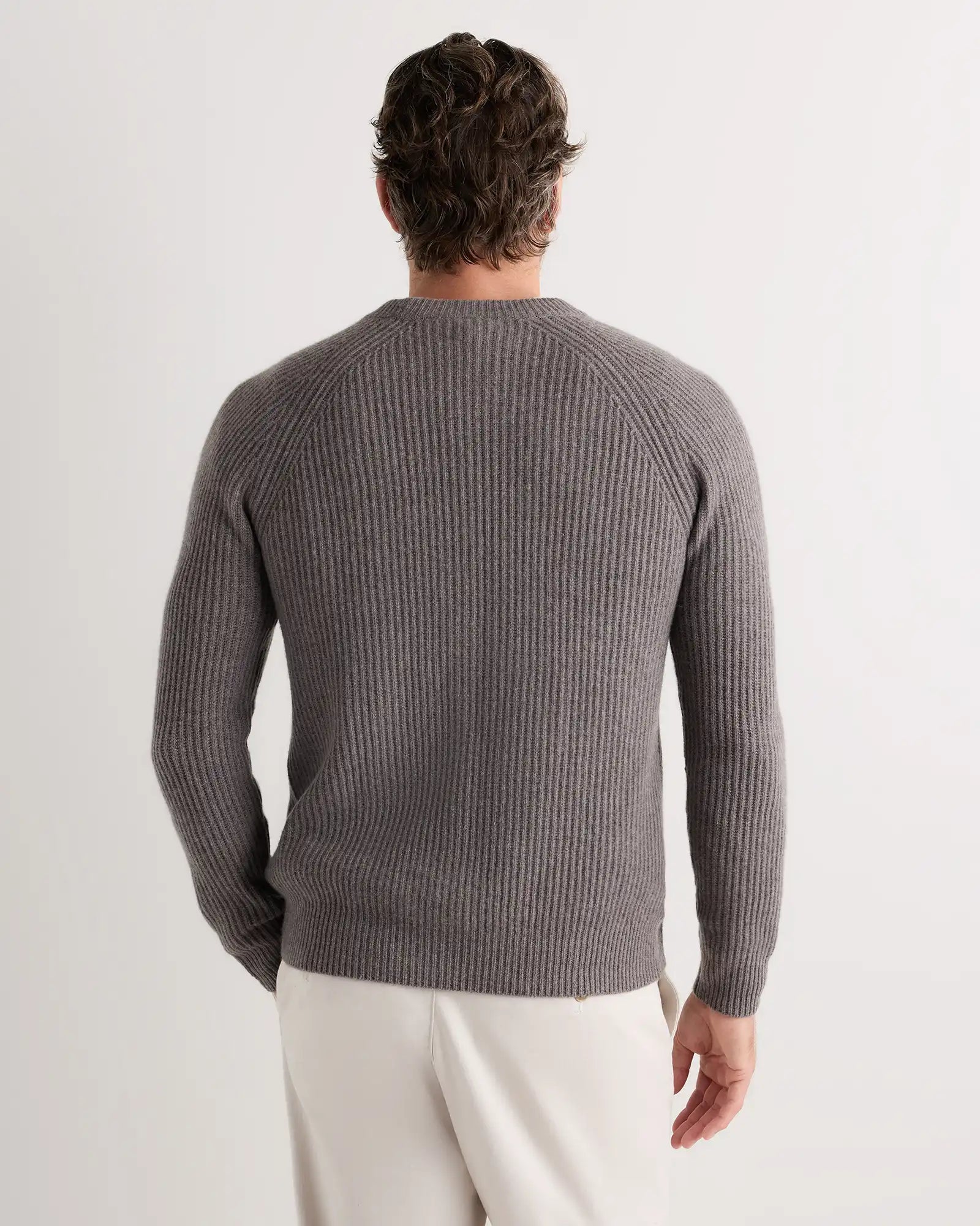 Mongolian Cashmere Fisherman Crewneck Sweater