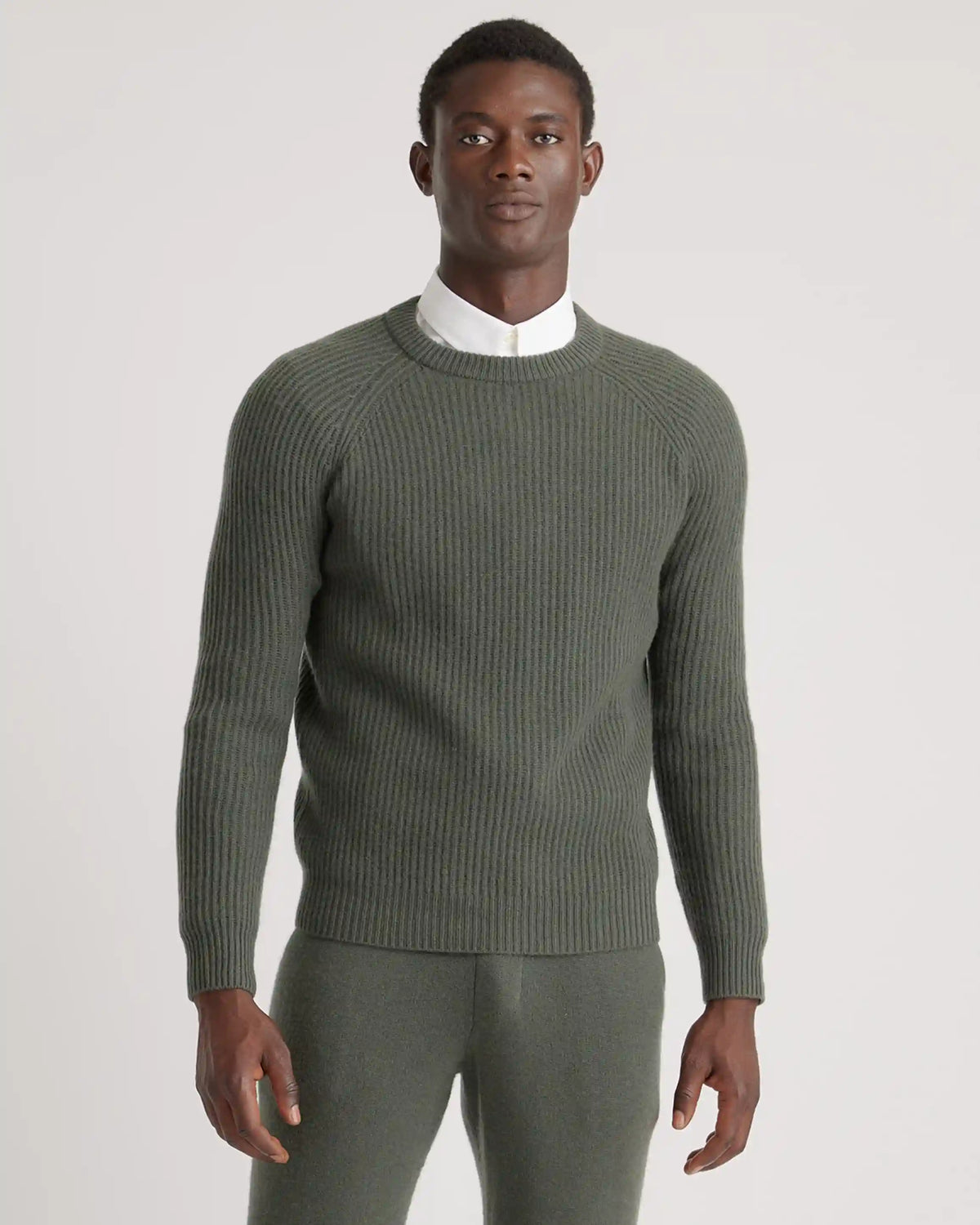 Mongolian Cashmere Fisherman Crewneck Sweater