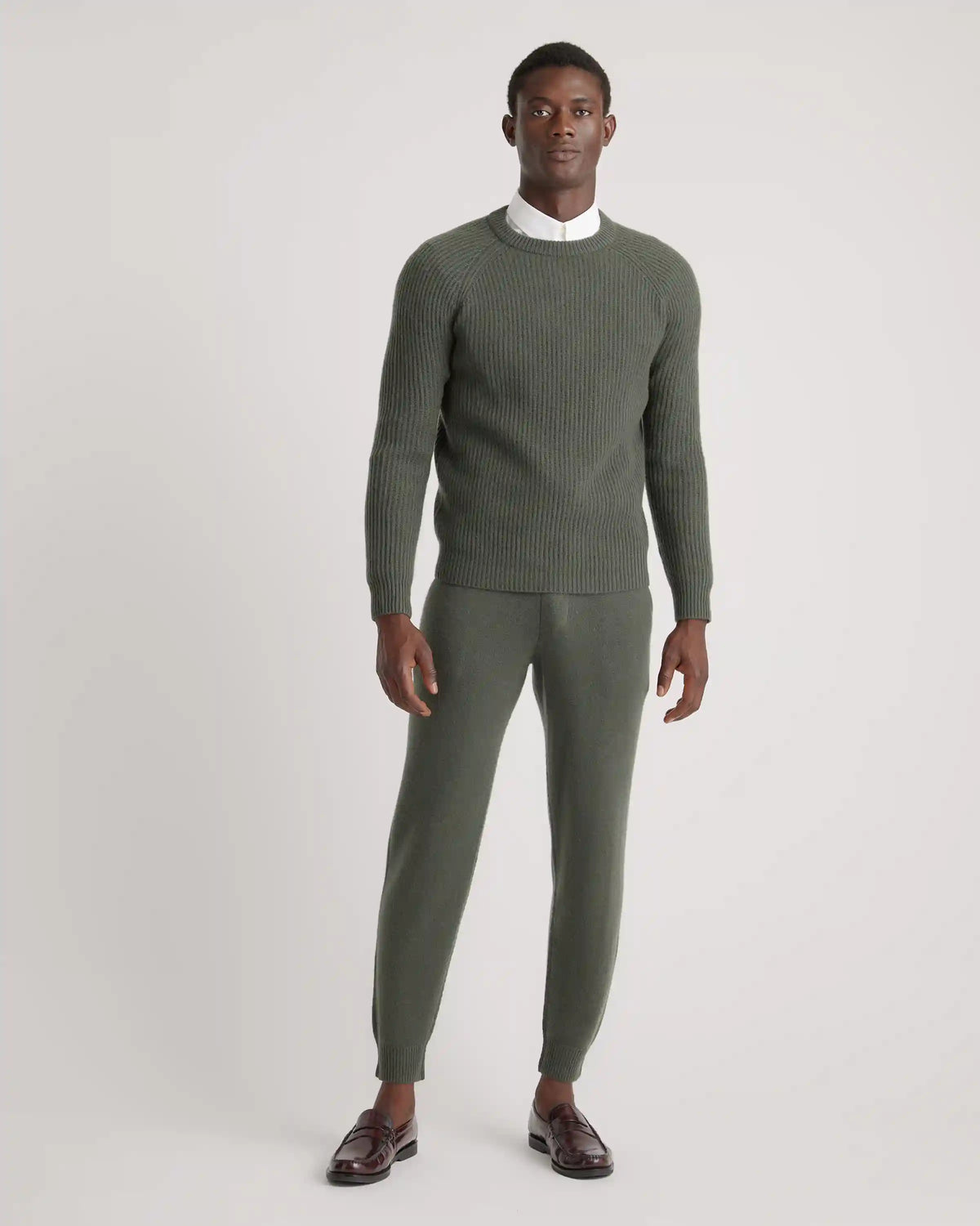Mongolian Spring Cashmere Fisherman Crewneck Sweater