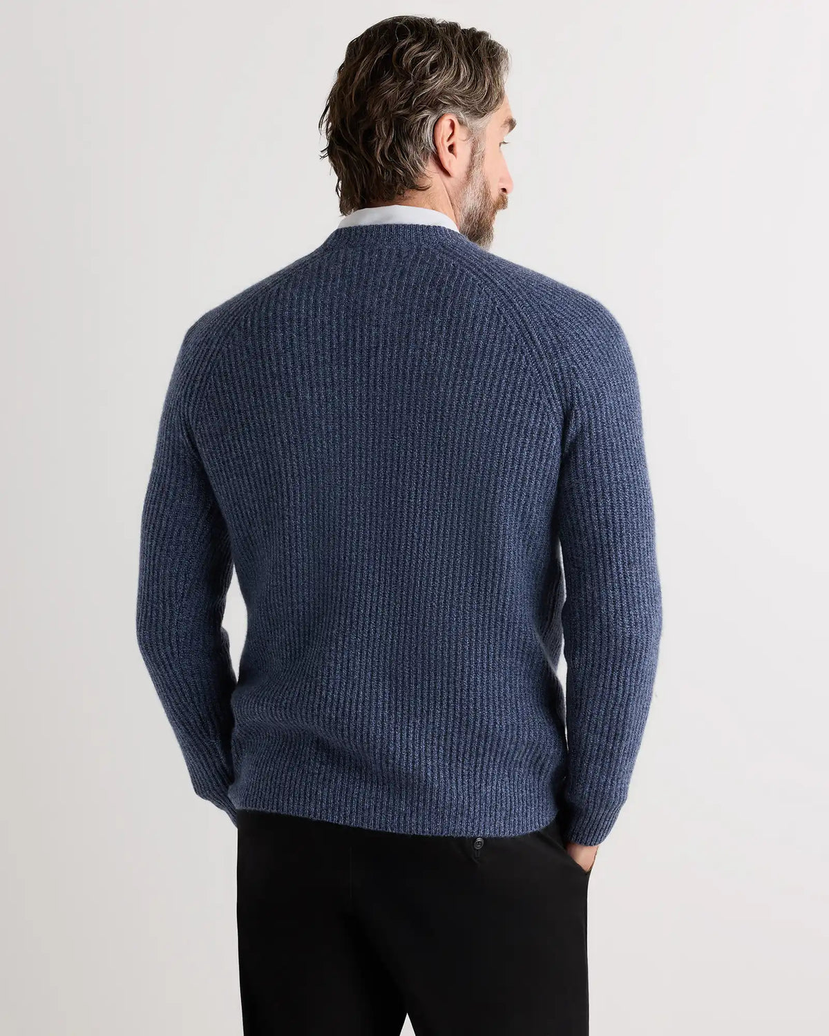 Mongolian Cashmere Fisherman Crewneck Sweater